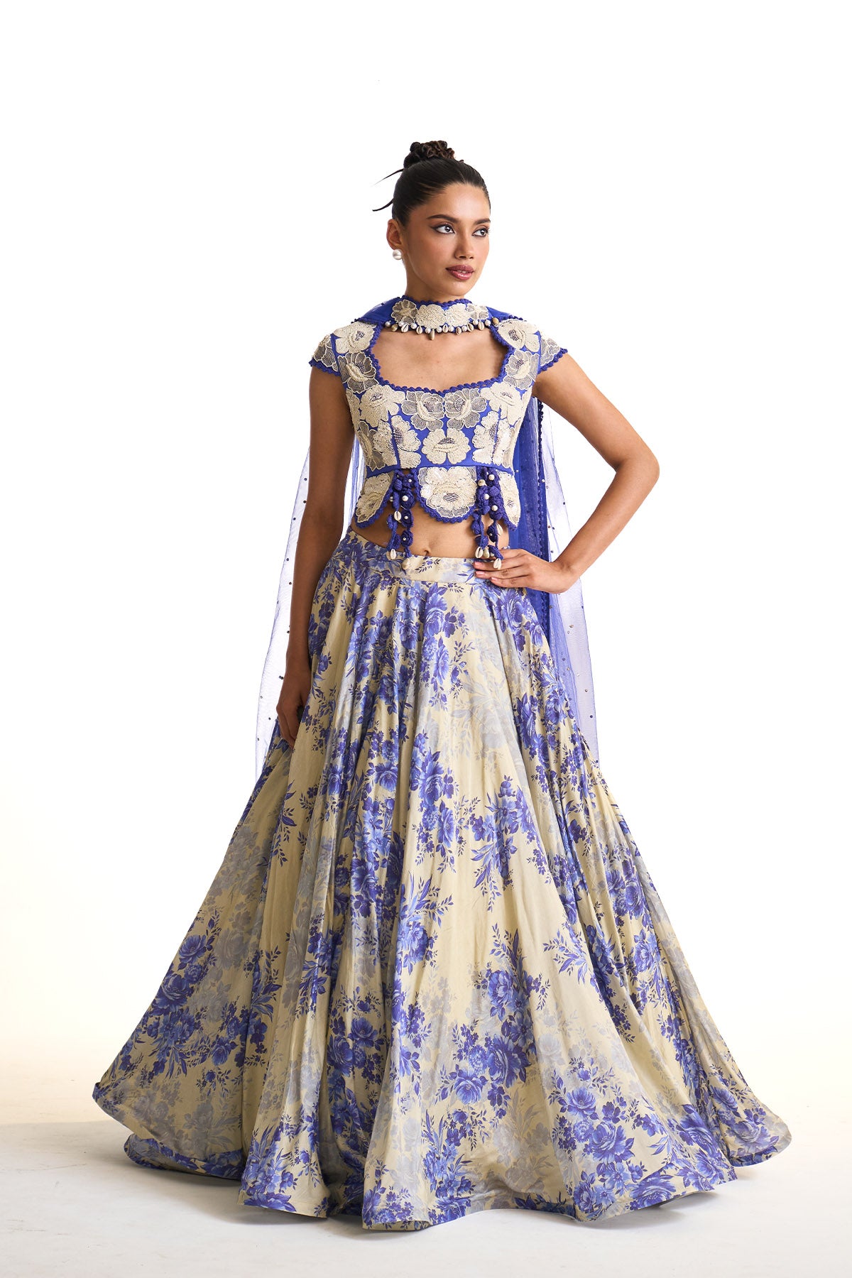 Blue moon crop top set