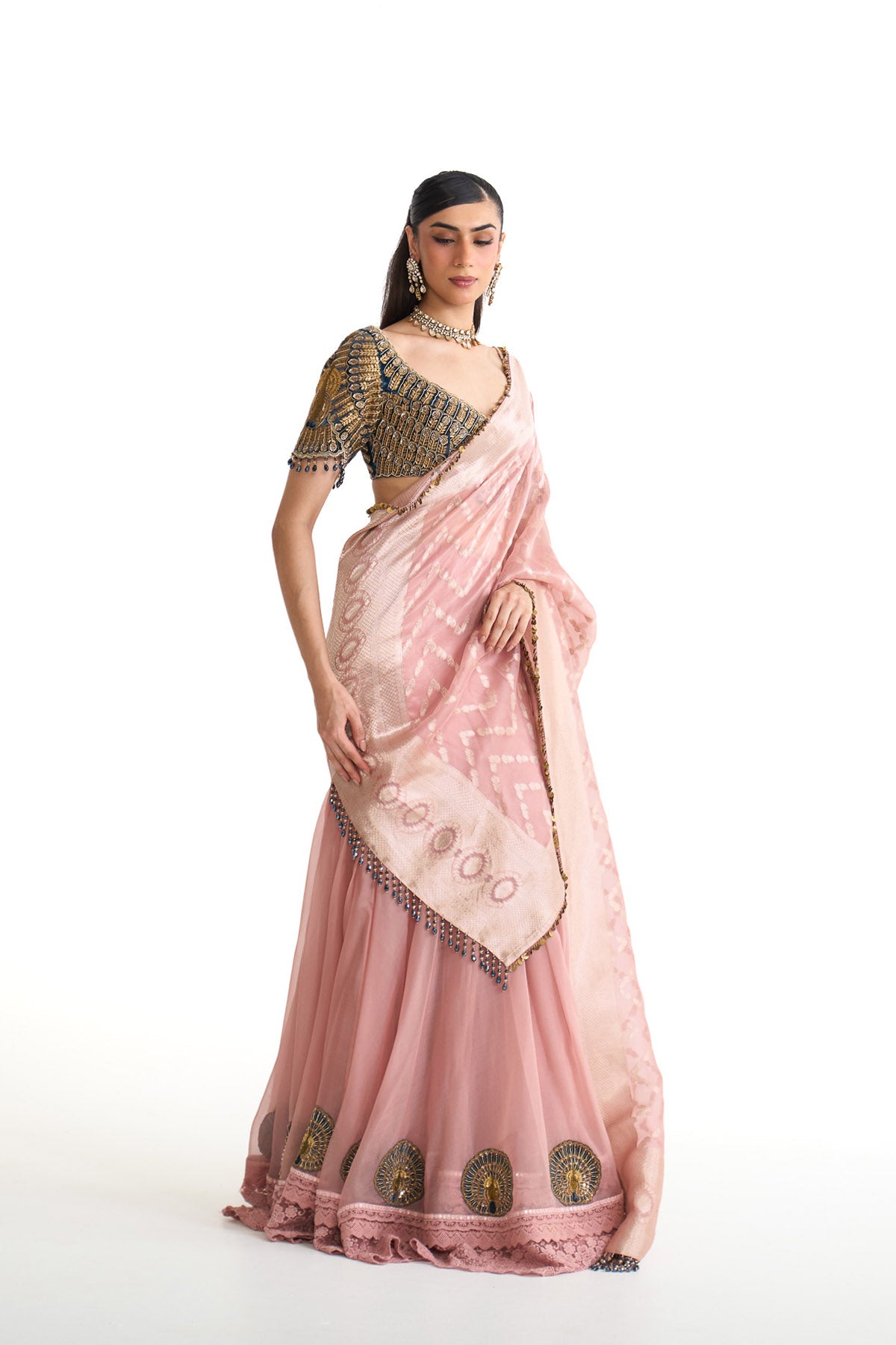 Mor pankh saree