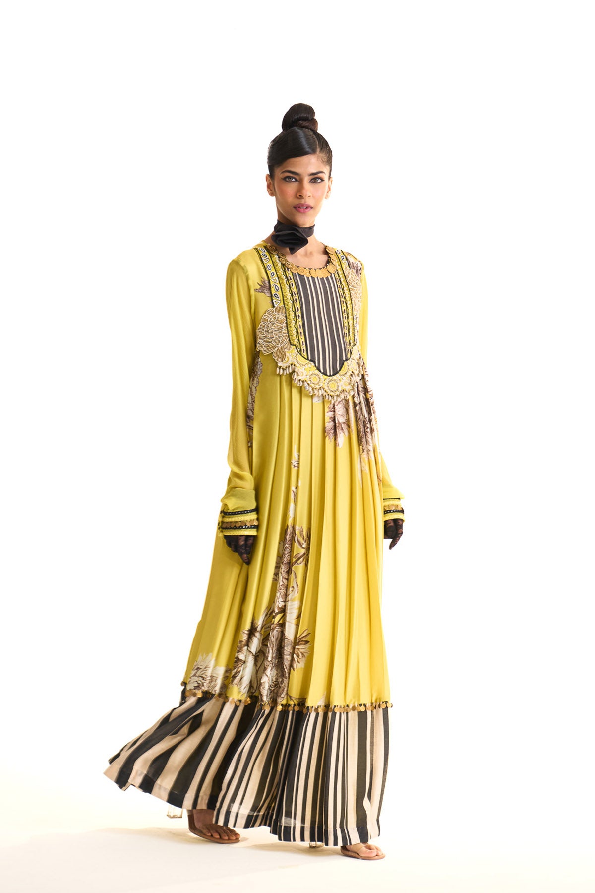 Black iris anarkali