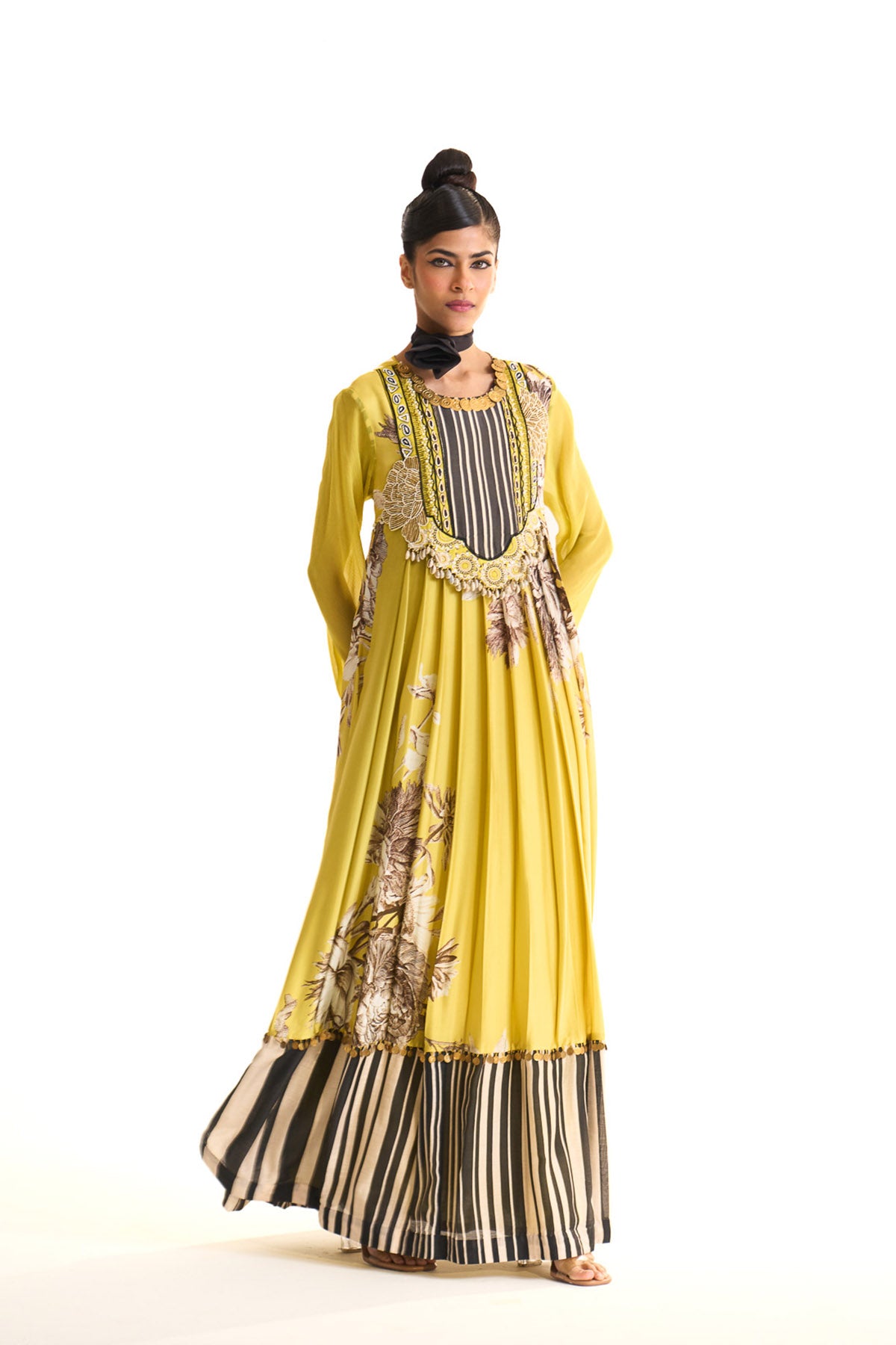 Black iris anarkali