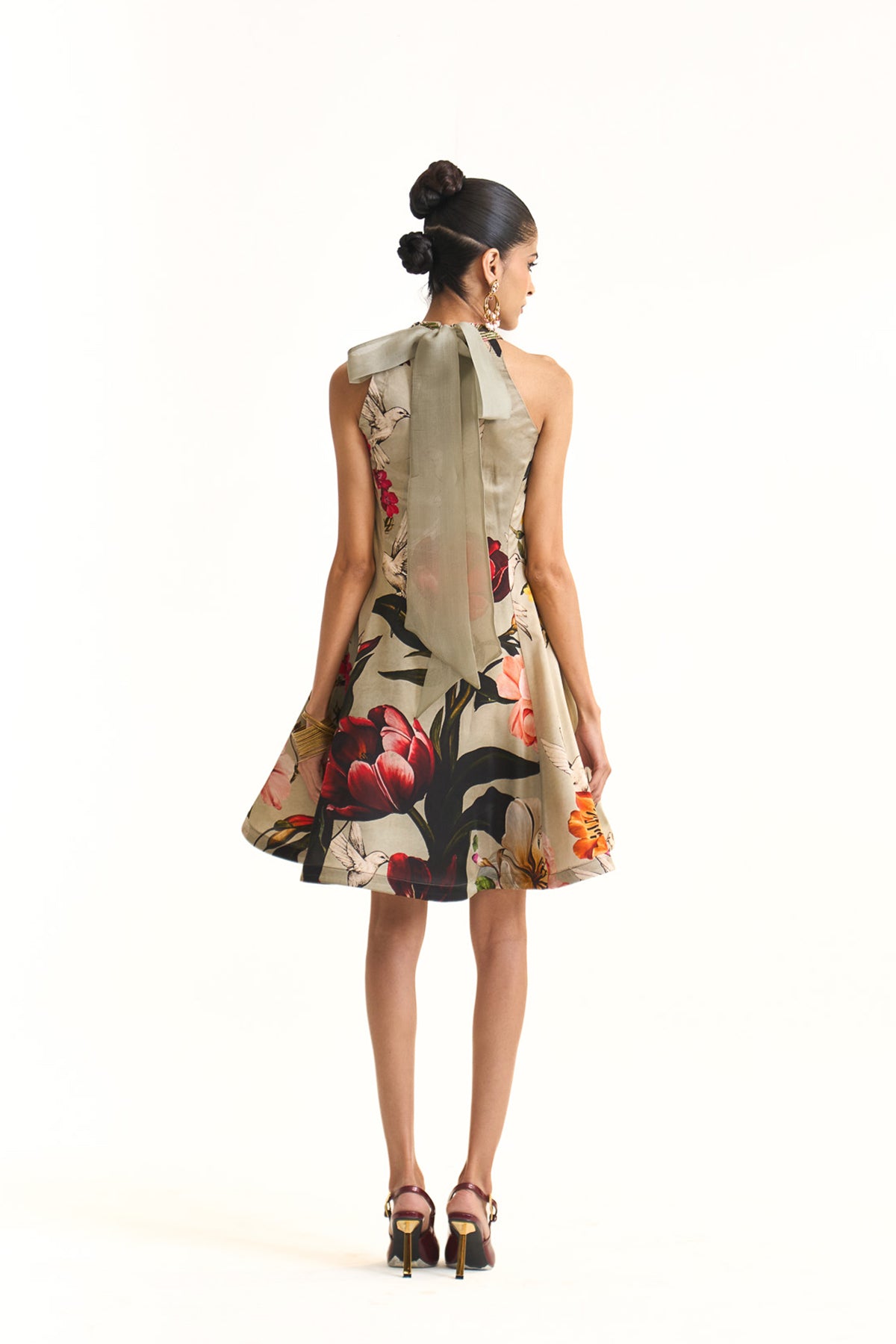 Wild blooms halter neck dress
