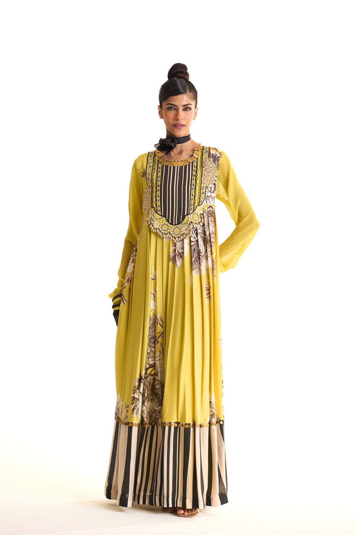 Black iris anarkali