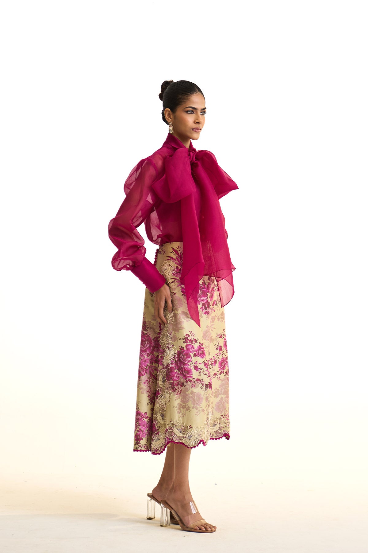 Pink moon shirt & skirt set