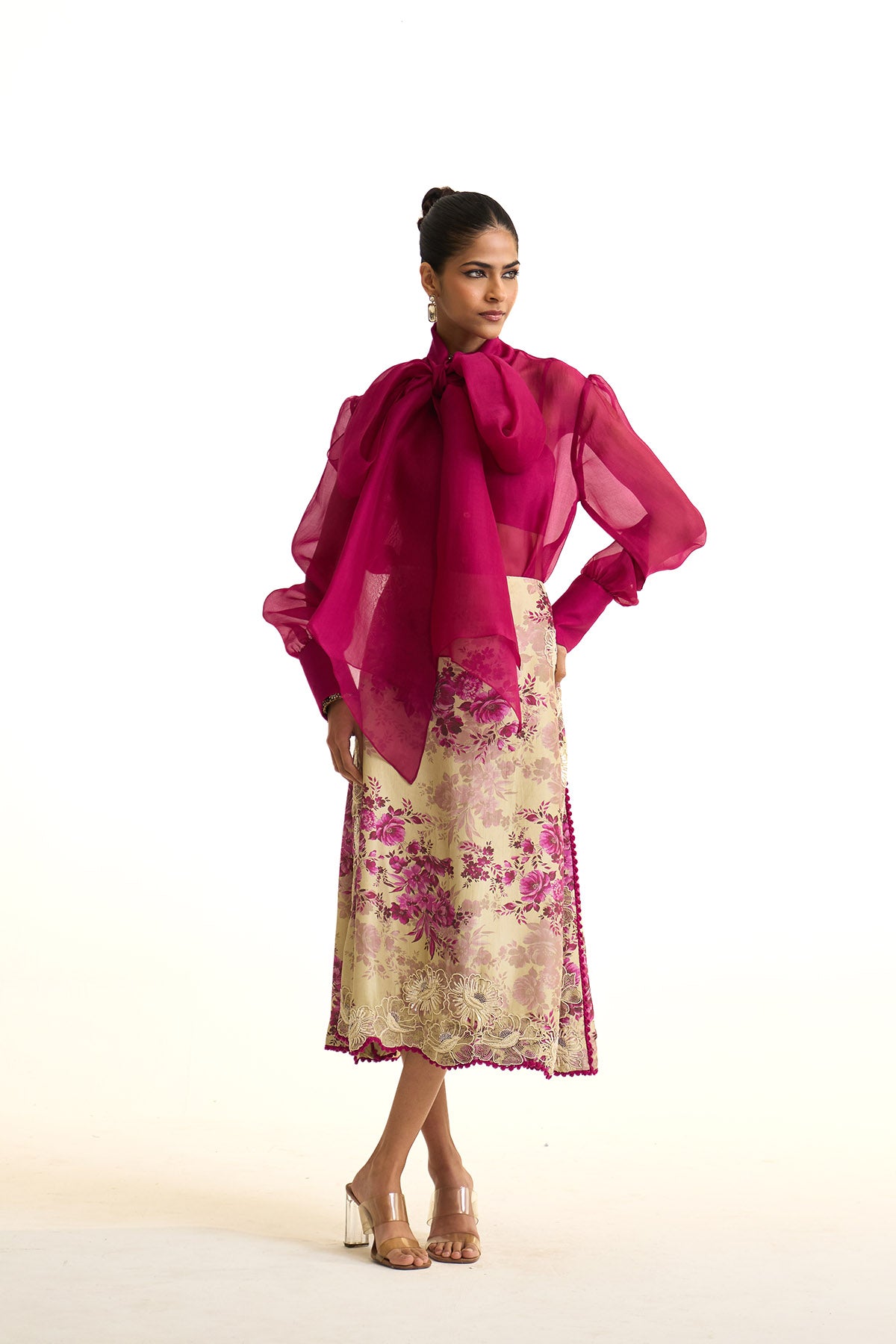 Pink moon shirt & skirt set