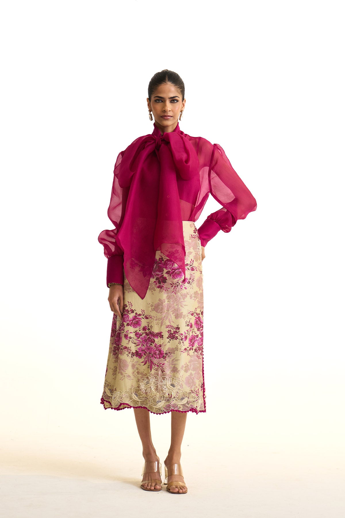 Pink moon shirt & skirt set