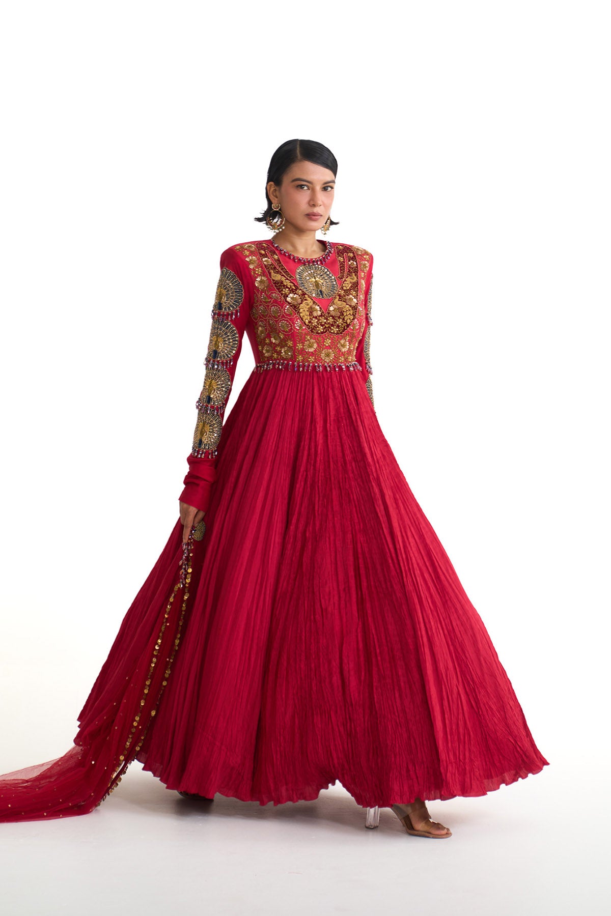 Mor pankh anarkali set