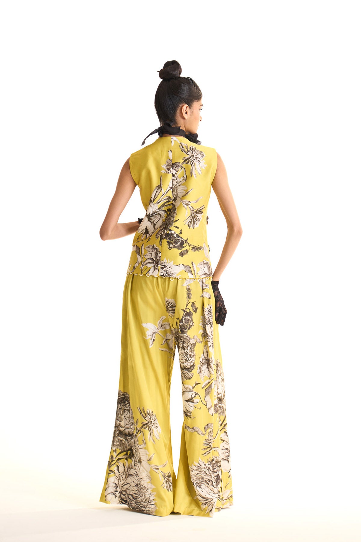 Black iris waist coat set