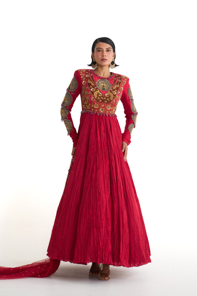 Mor pankh anarkali set