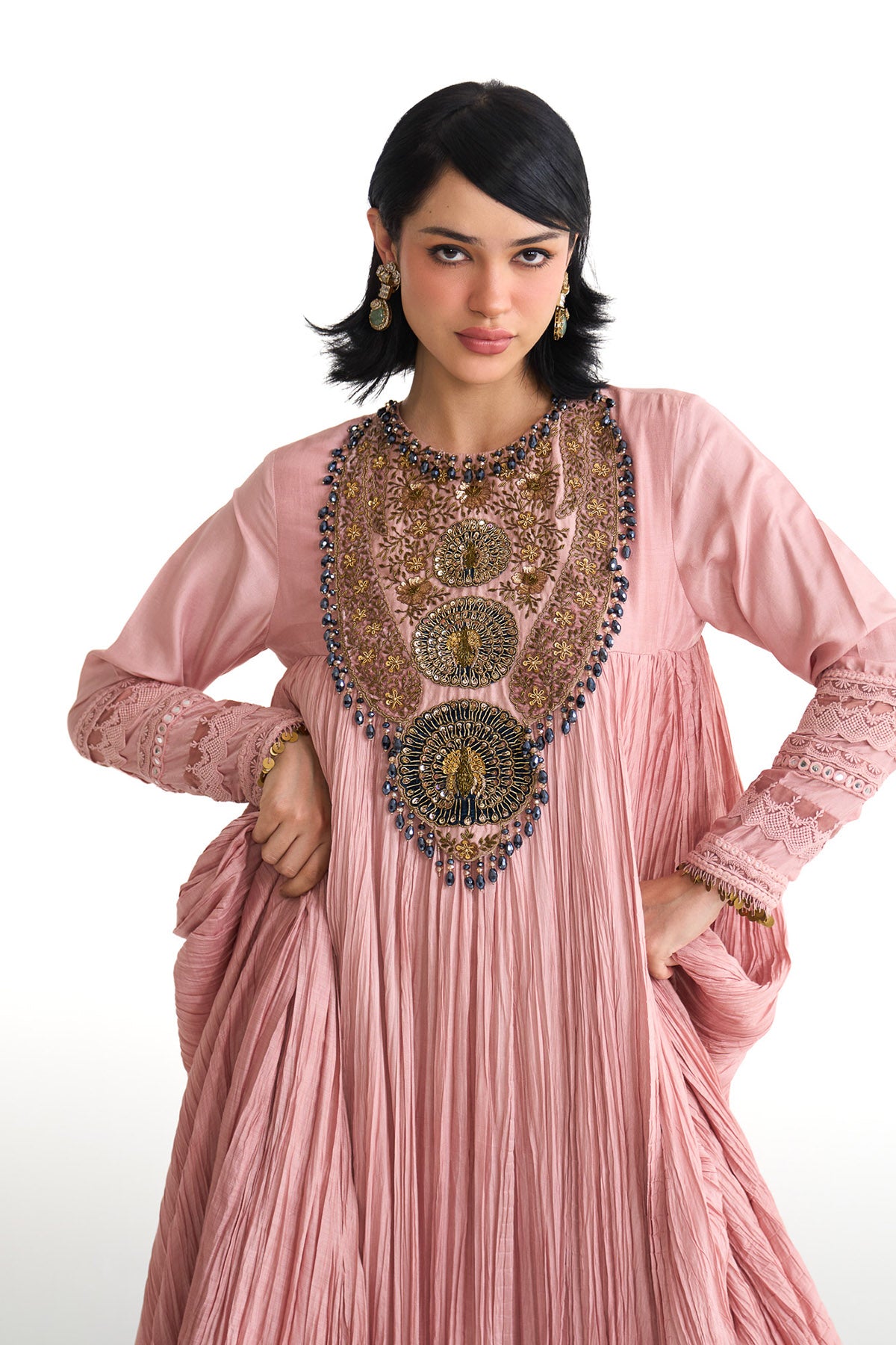 Mor pankh a line yoke anarkali