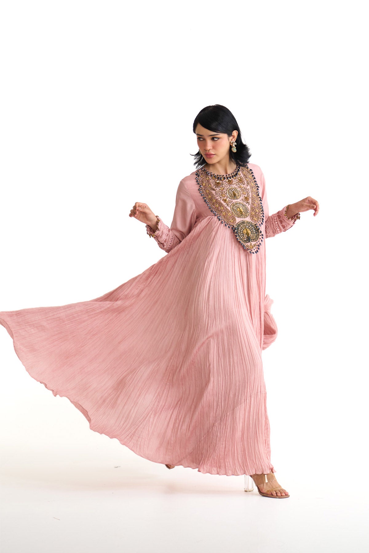 Mor pankh a line yoke anarkali