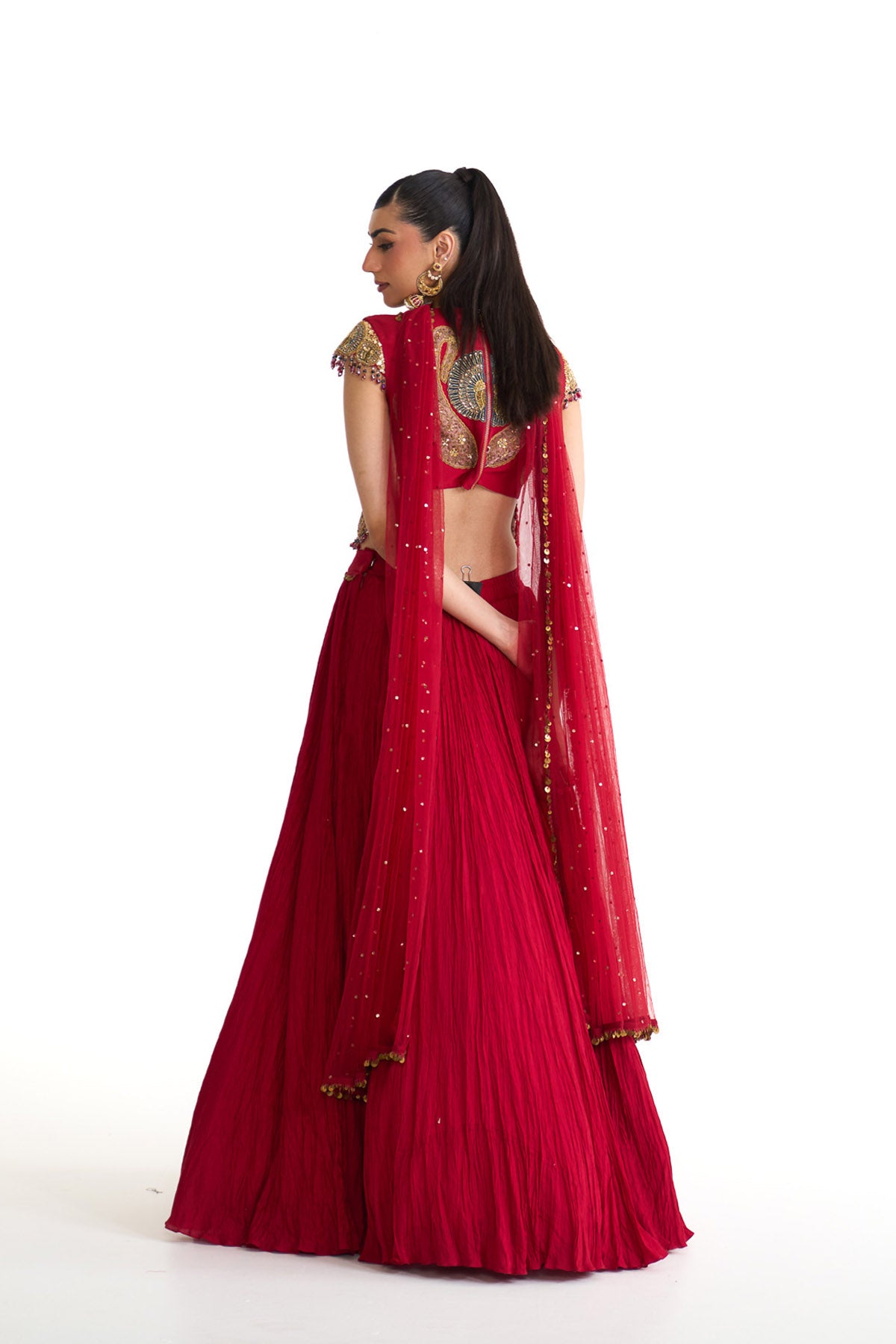 Mor pankh crop top set