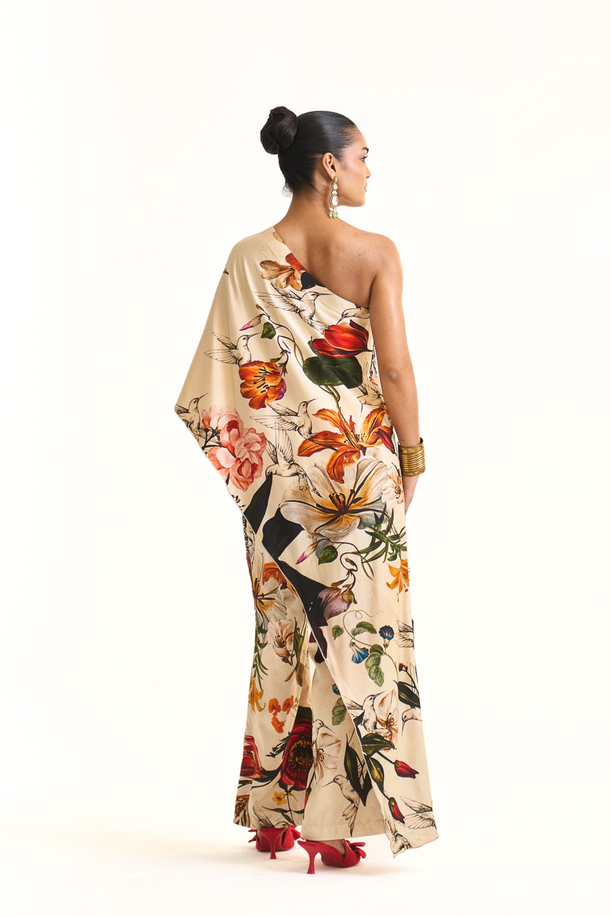 Wild blooms one shoulder top set