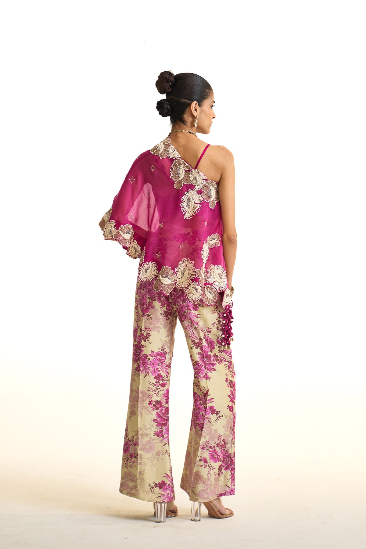 Pink moon one shoulder set