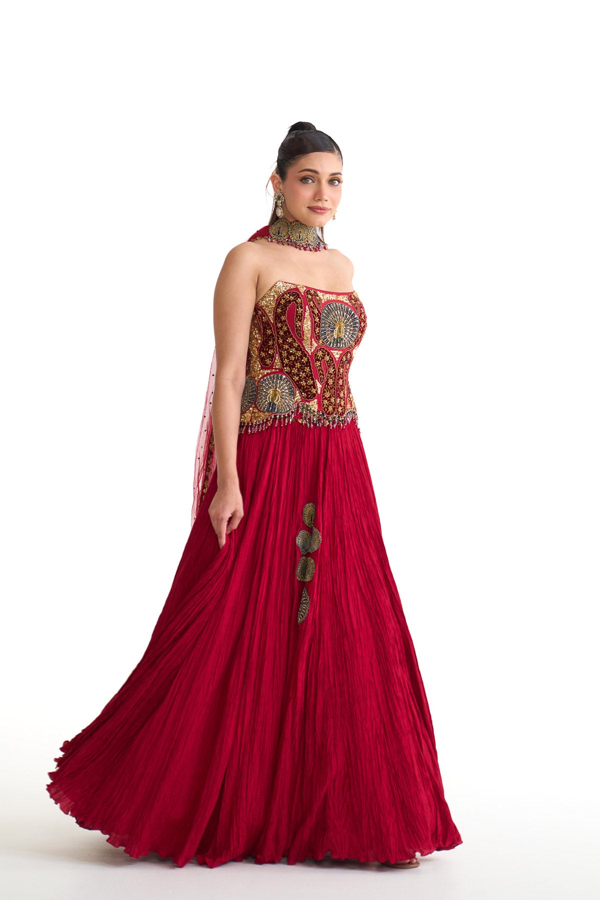 Mor pankh corset skirt set