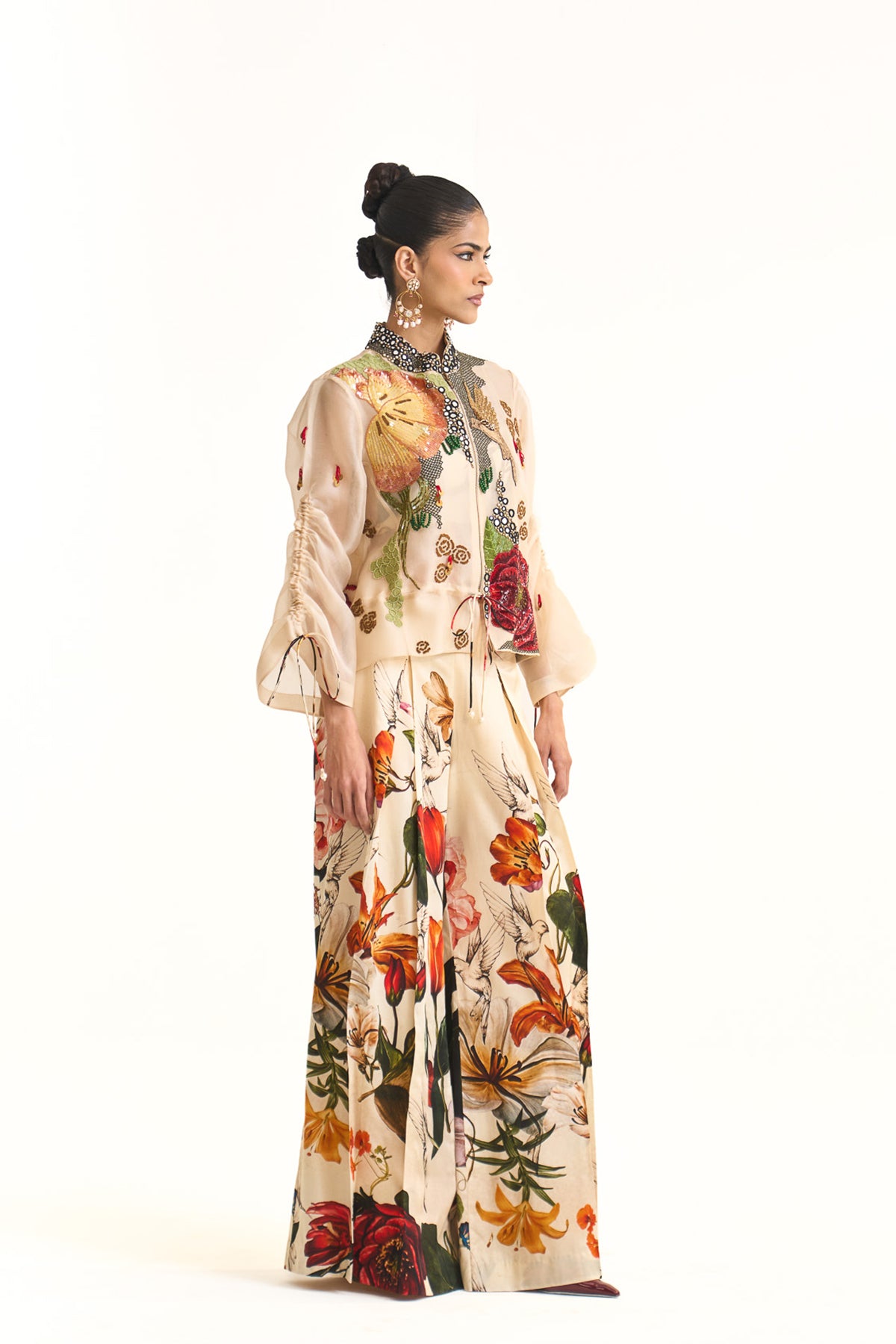 Wild blooms bomber jacket set