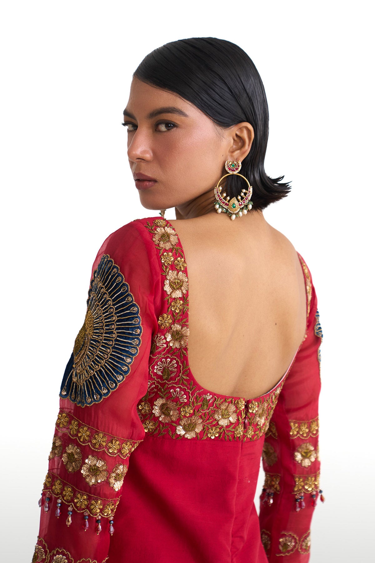 Mor pankh straight suit & garara set
