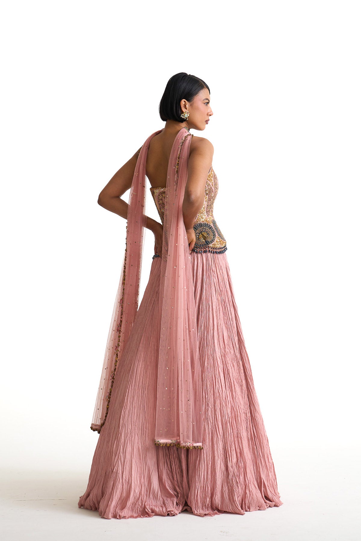 Mor pankh corset skirt set