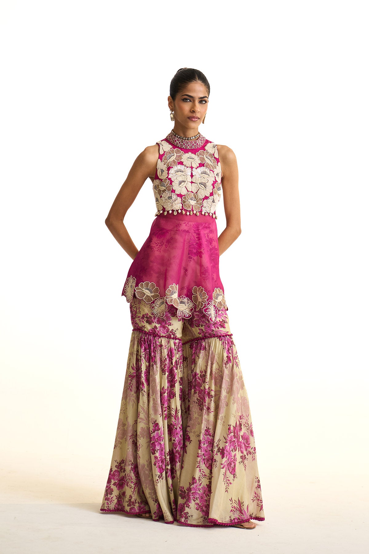 Pink moon Peplum set