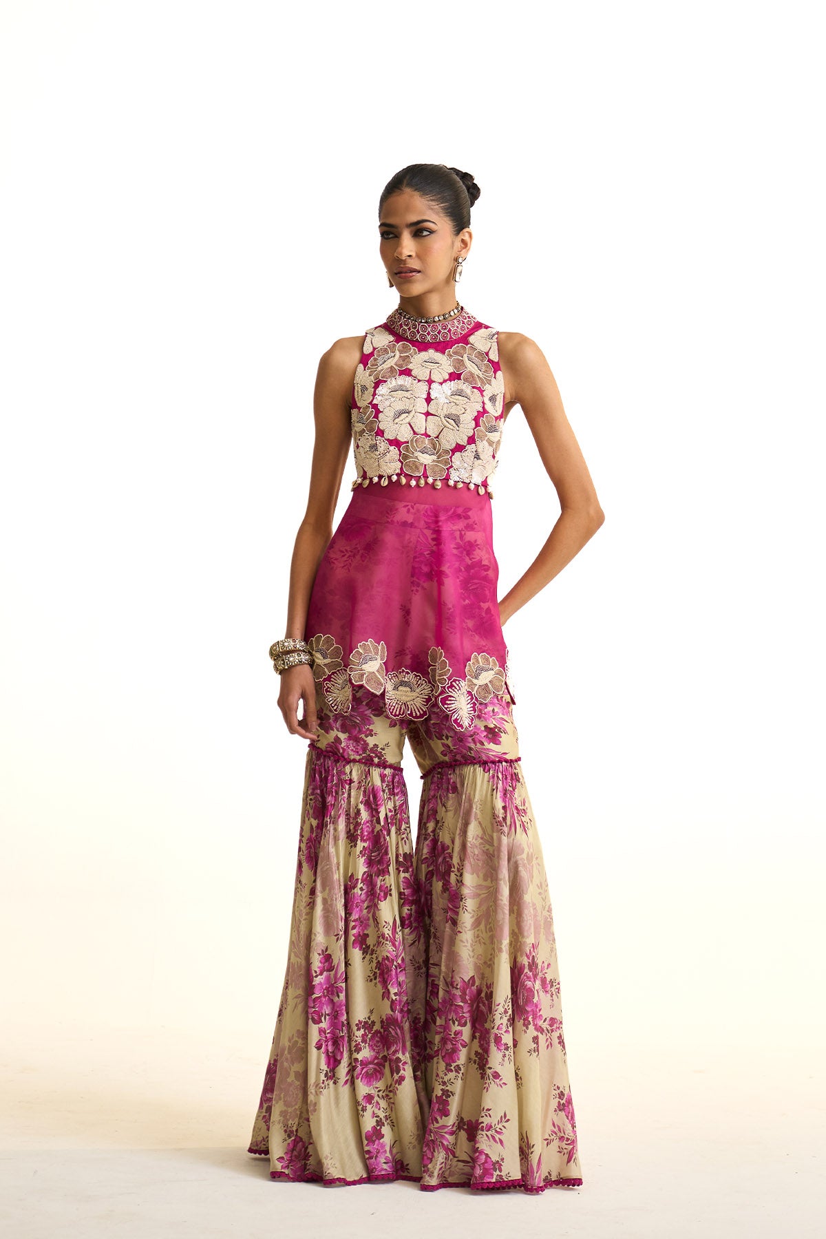 Pink moon Peplum set