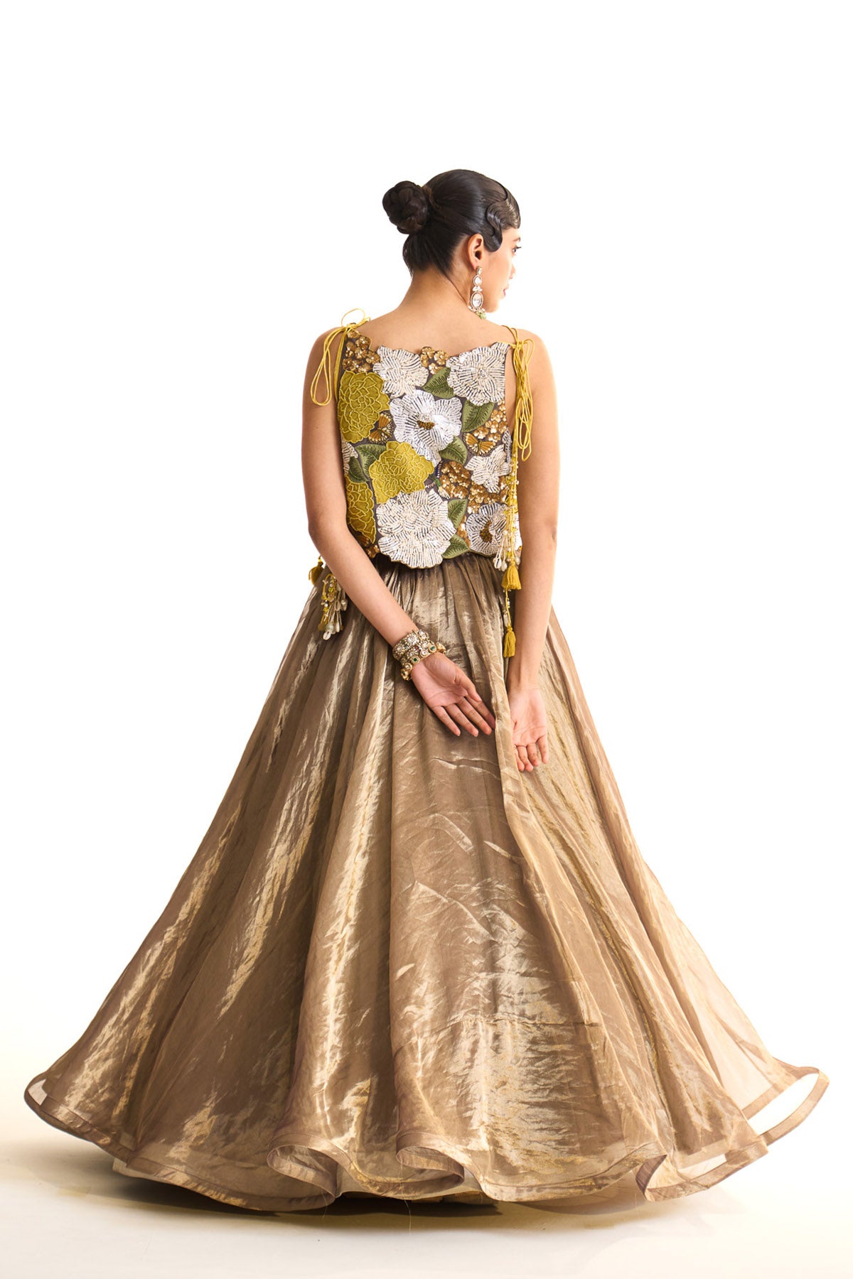 Marigold crop top & skirt set