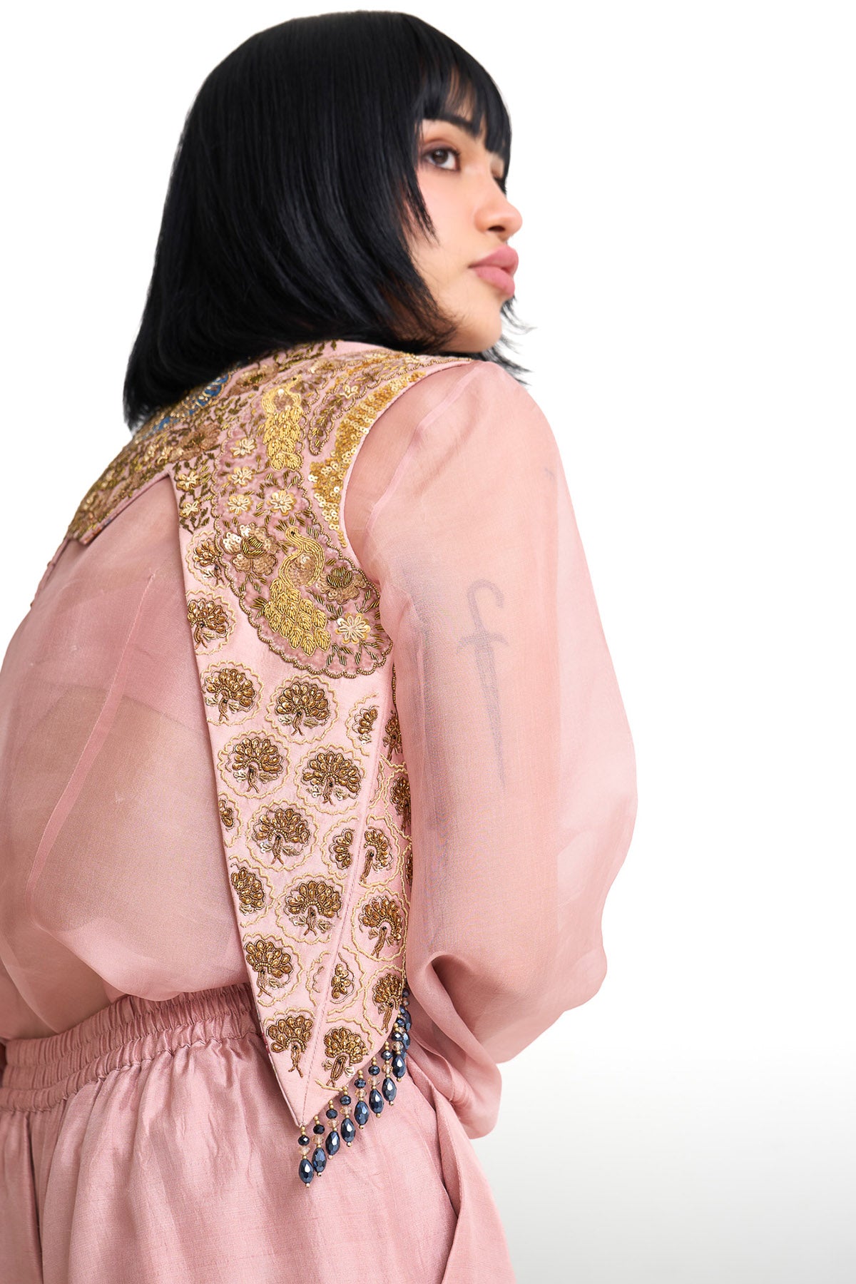 Mor pankh collar pant set