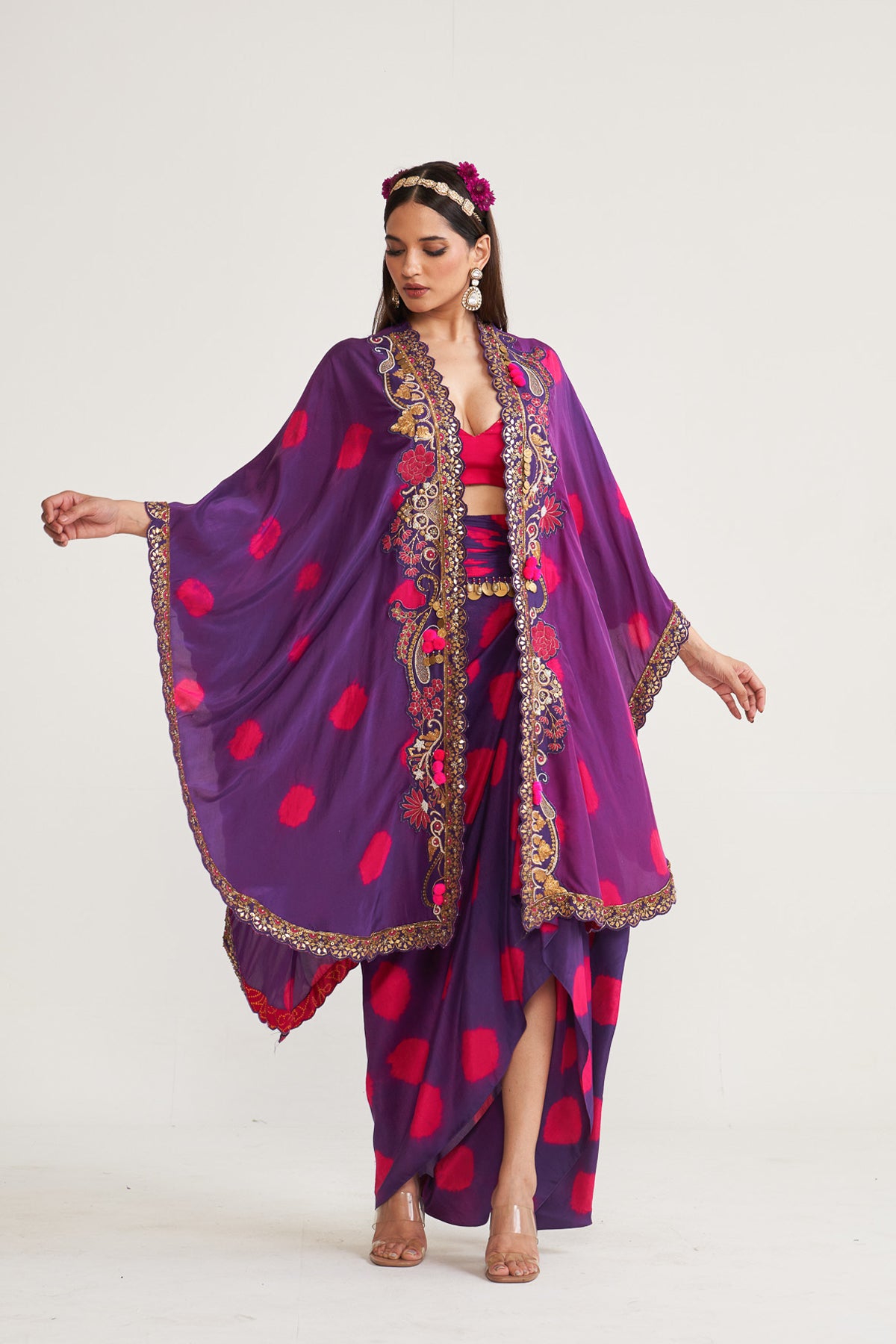 Tie and dye cape set