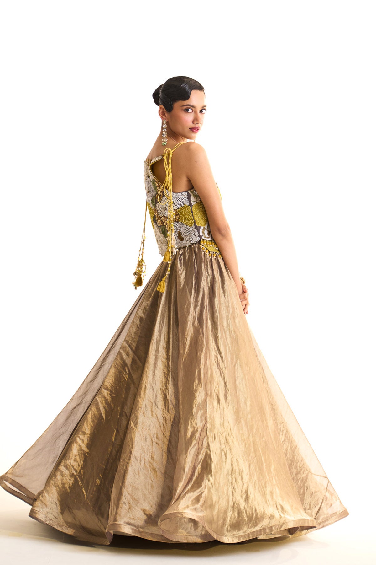 Marigold crop top & skirt set