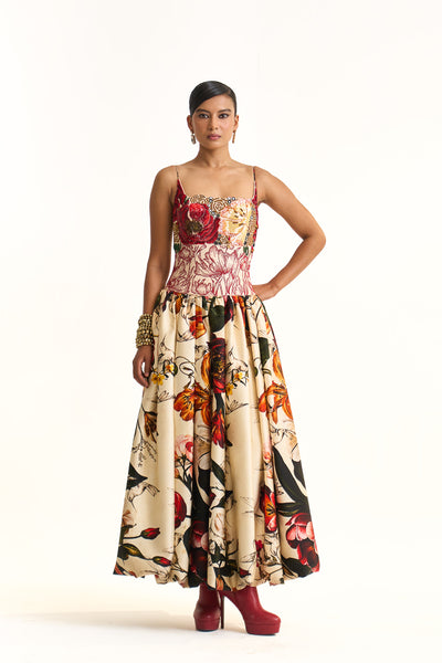 Wild blooms balloon dress