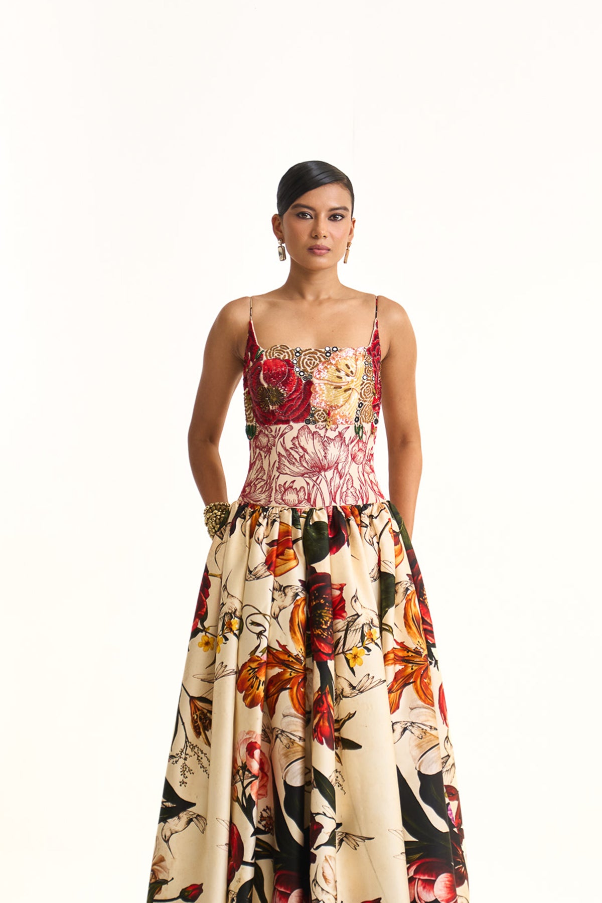 Wild blooms balloon dress