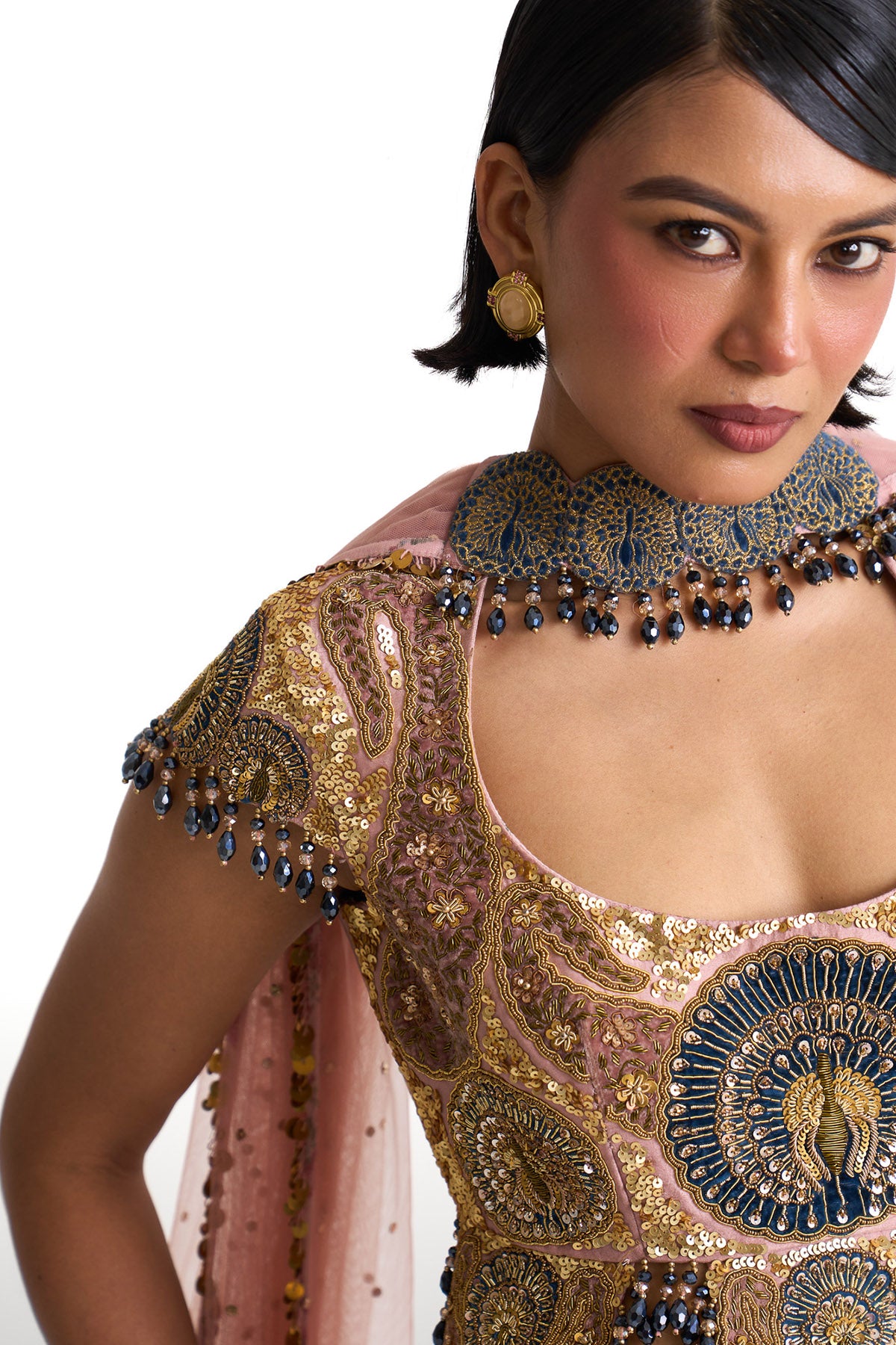 Mor pankh crop top set