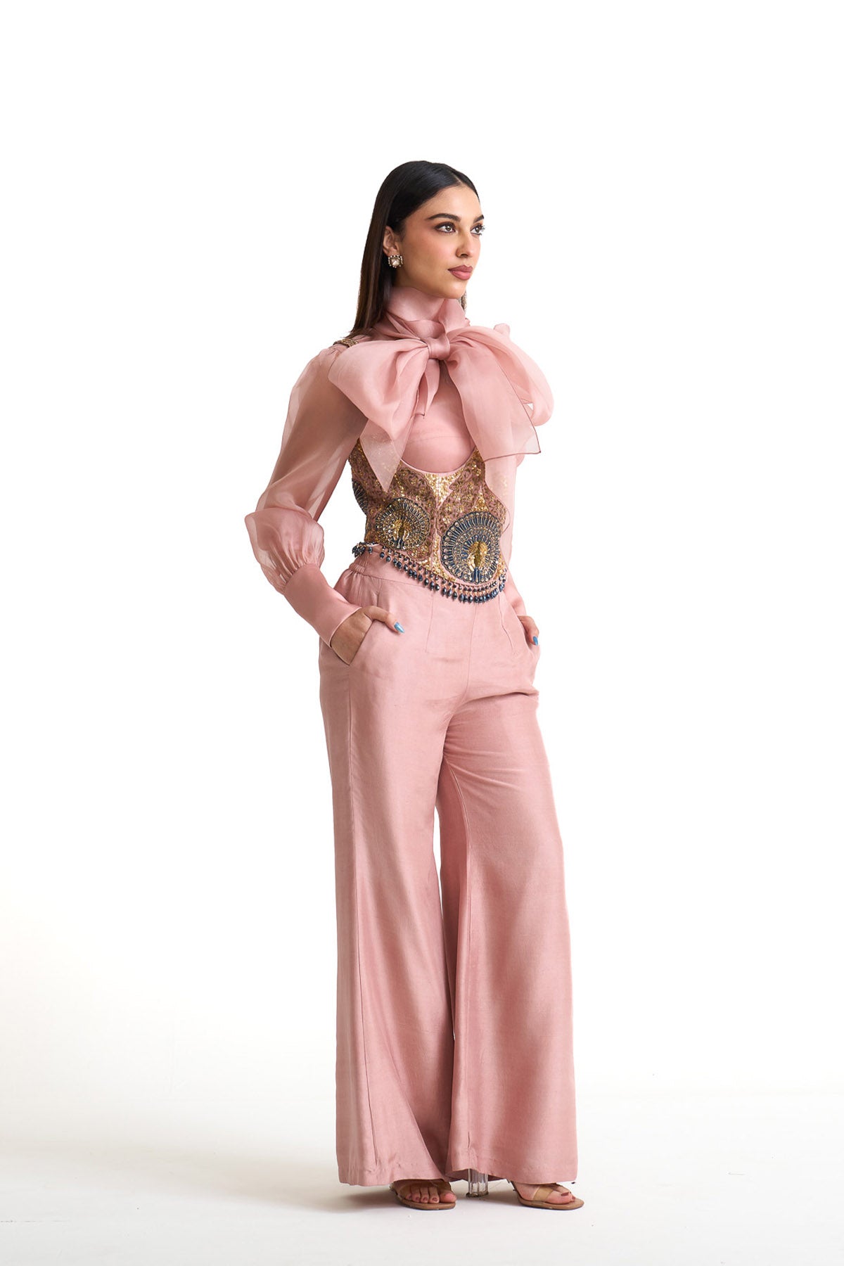 Mor pankh corset belt set
