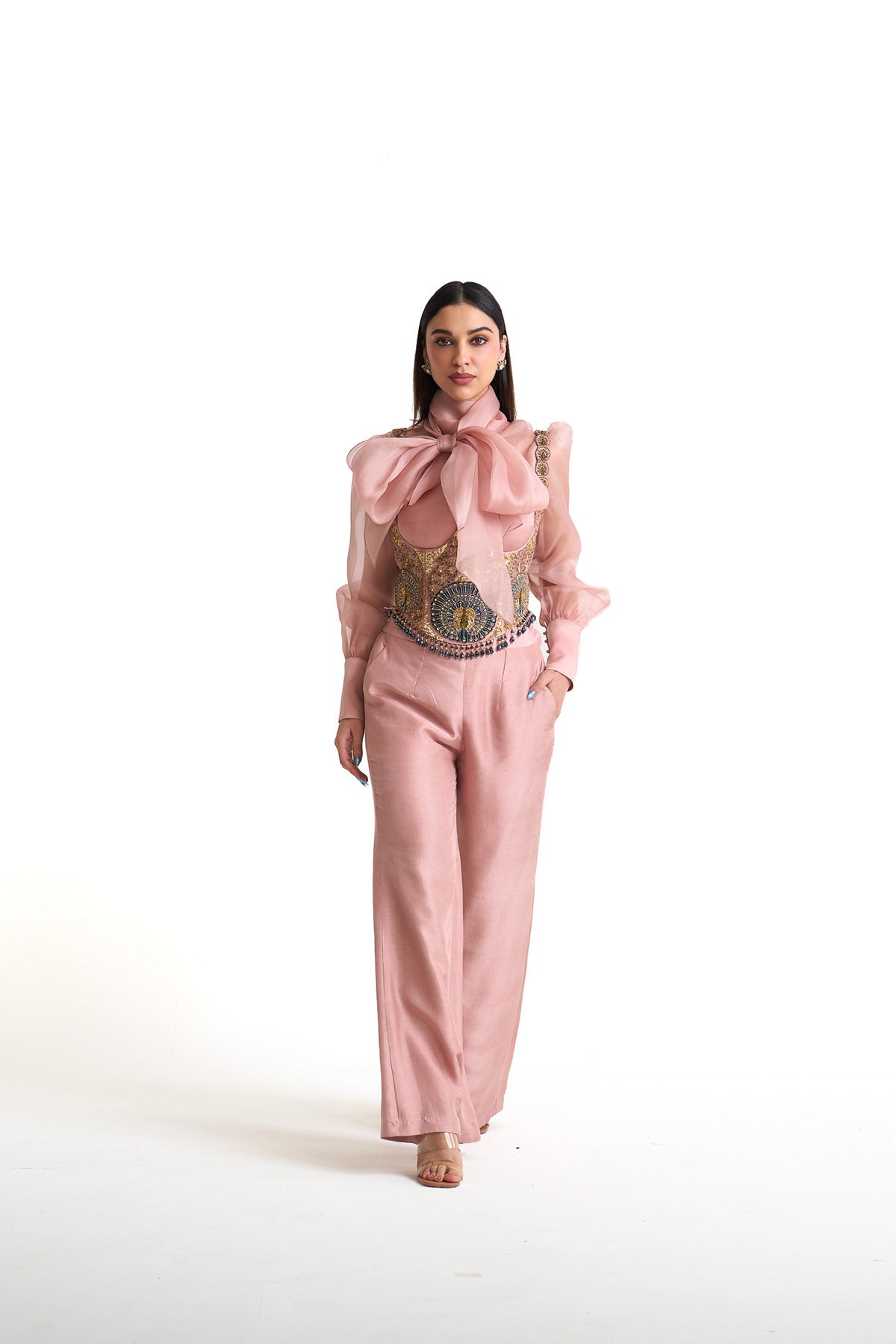 Mor pankh corset belt set