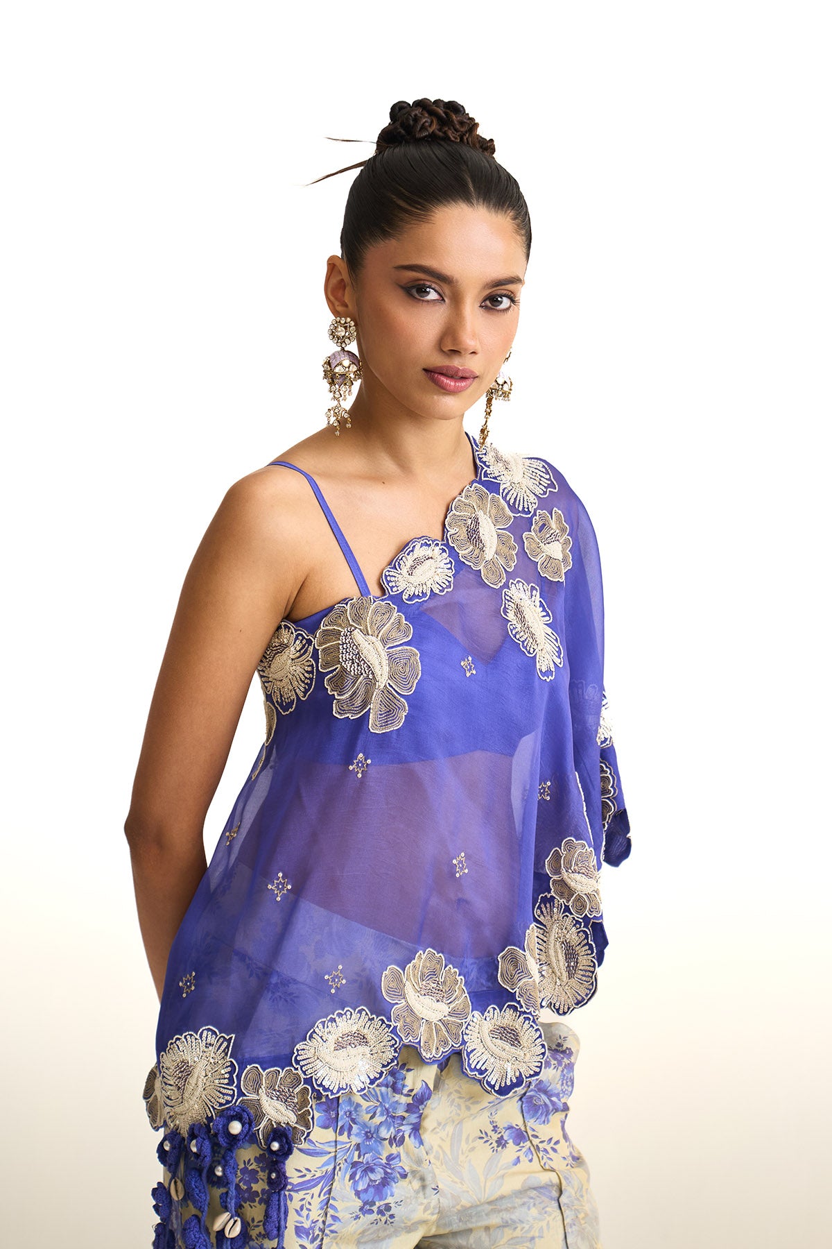Blue moon one shoulder set
