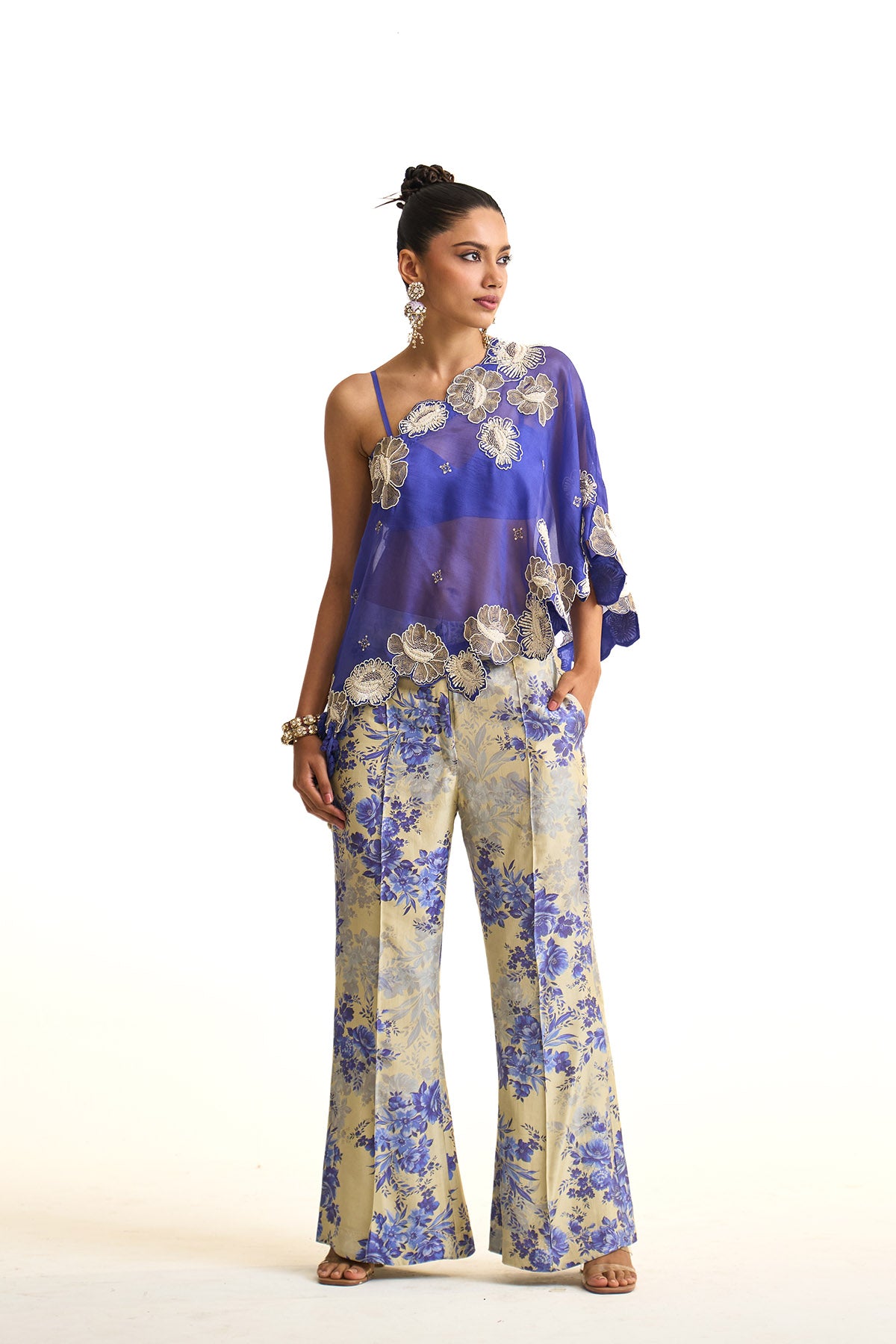 Blue moon one shoulder set