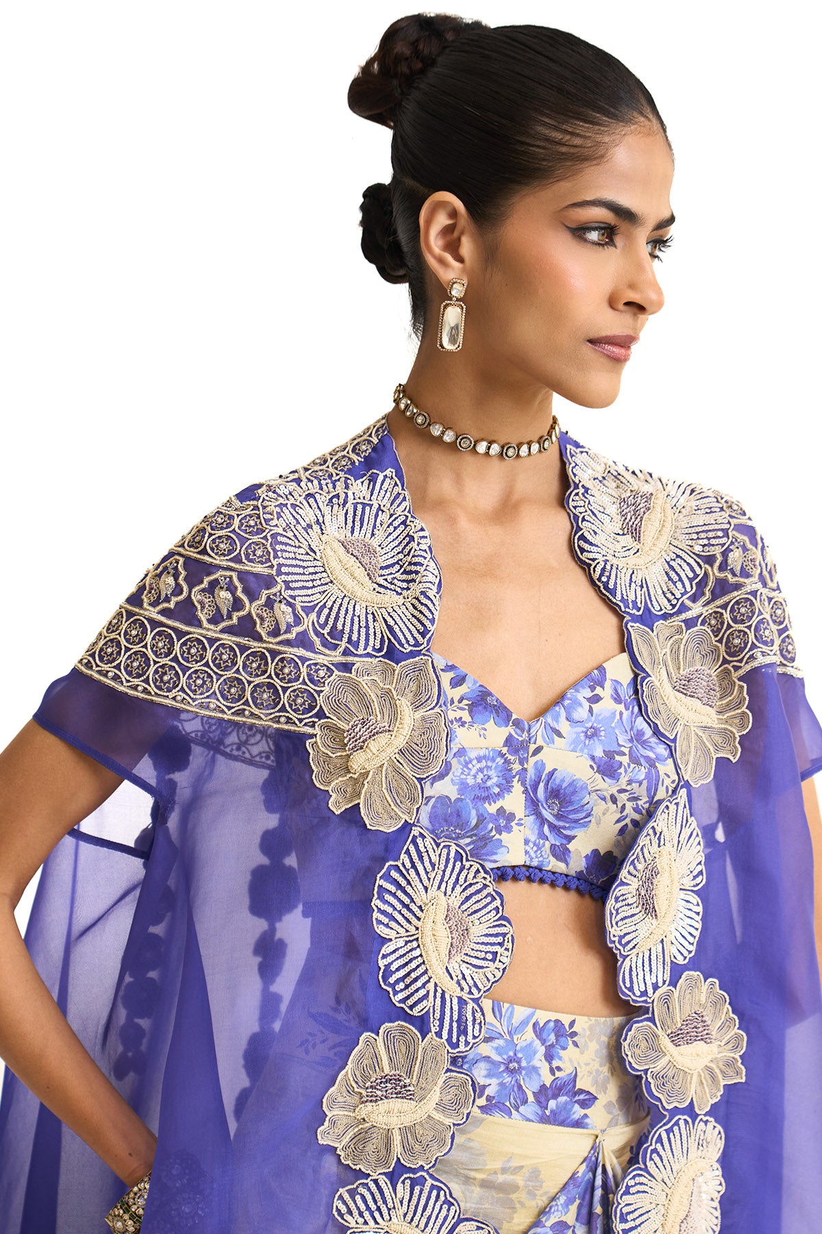 Blue moon Cape & drape skirt set