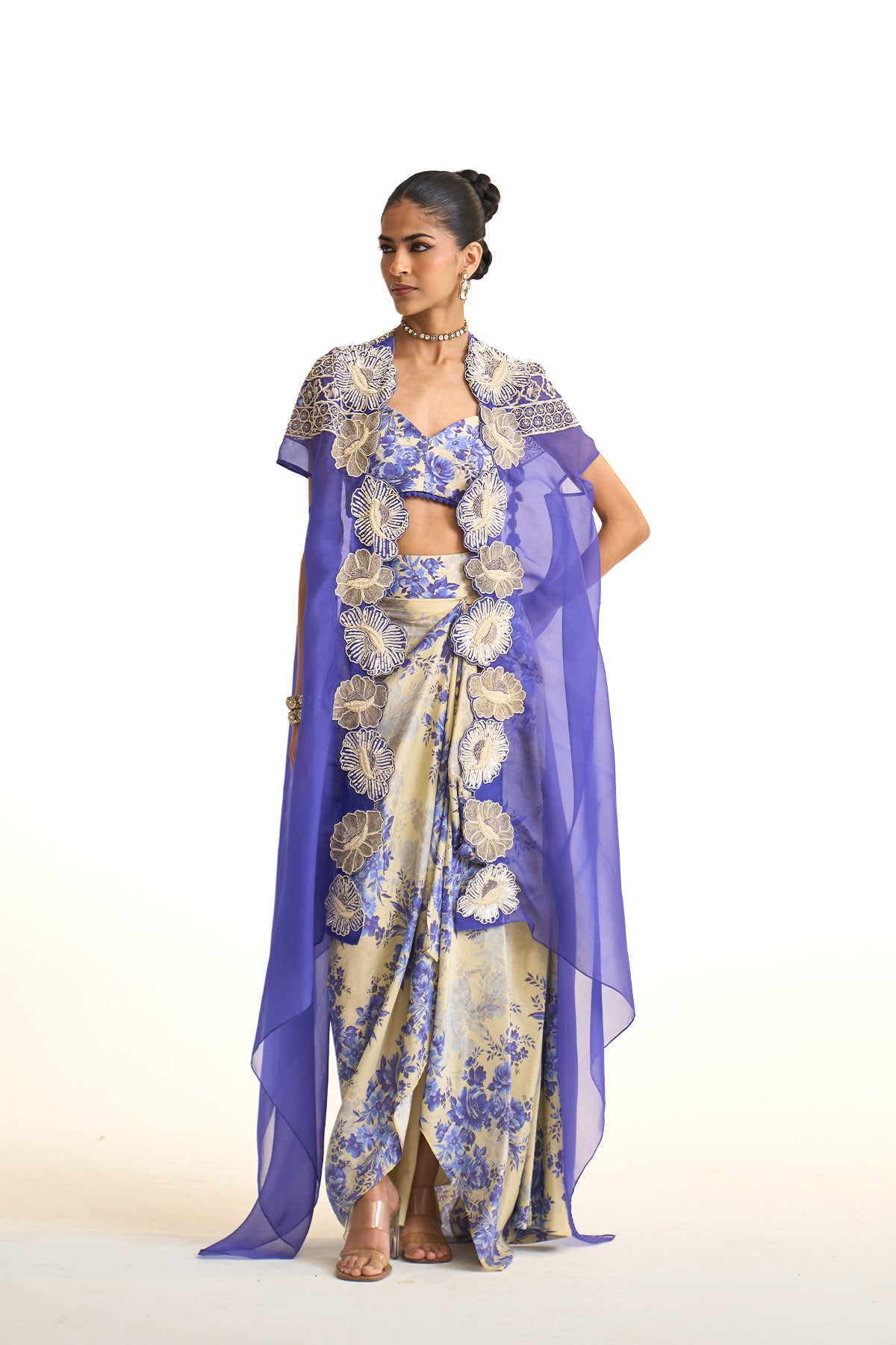 Blue moon Cape & drape skirt set