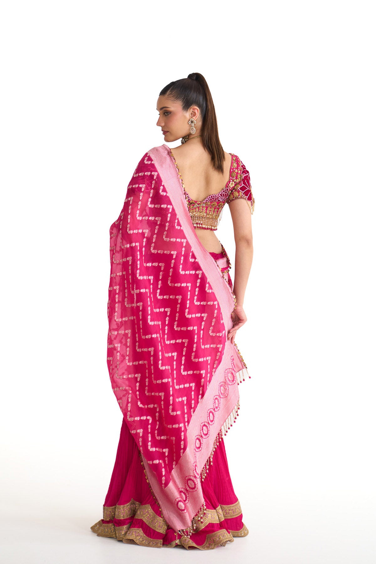 Rani lotus saree
