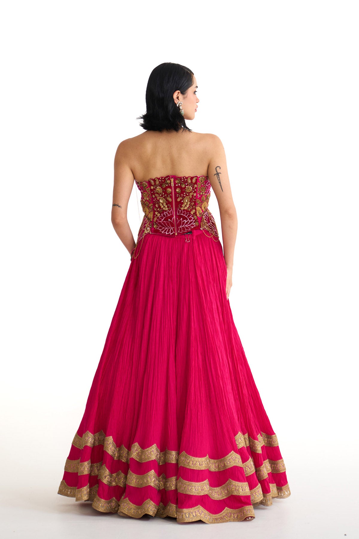 Rani lotus corset skirt set