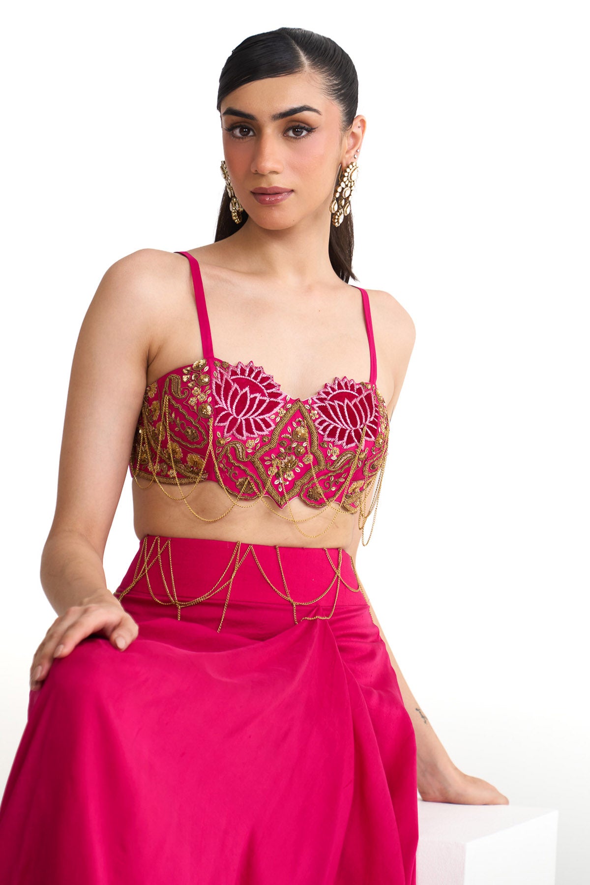 Rani lotus crop blazer set