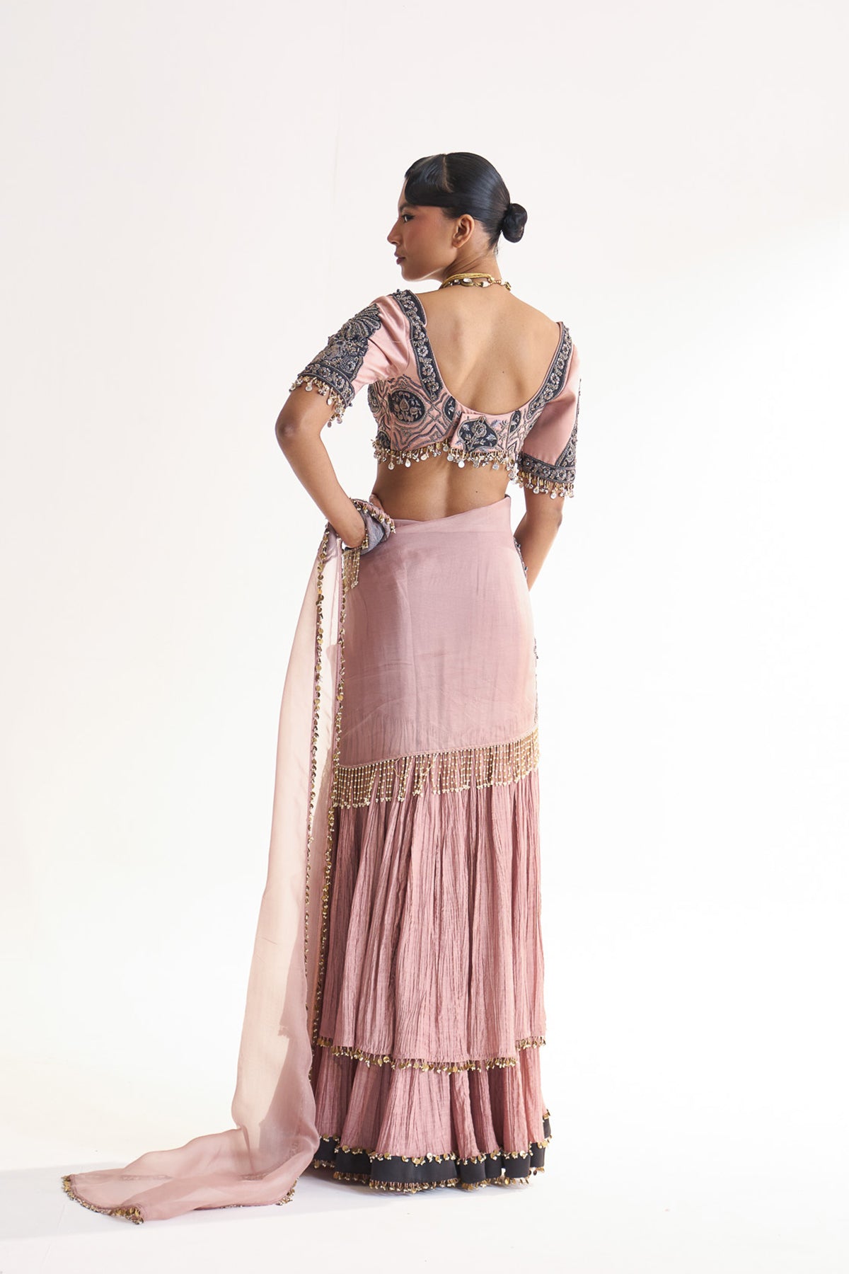 Circular drape saree