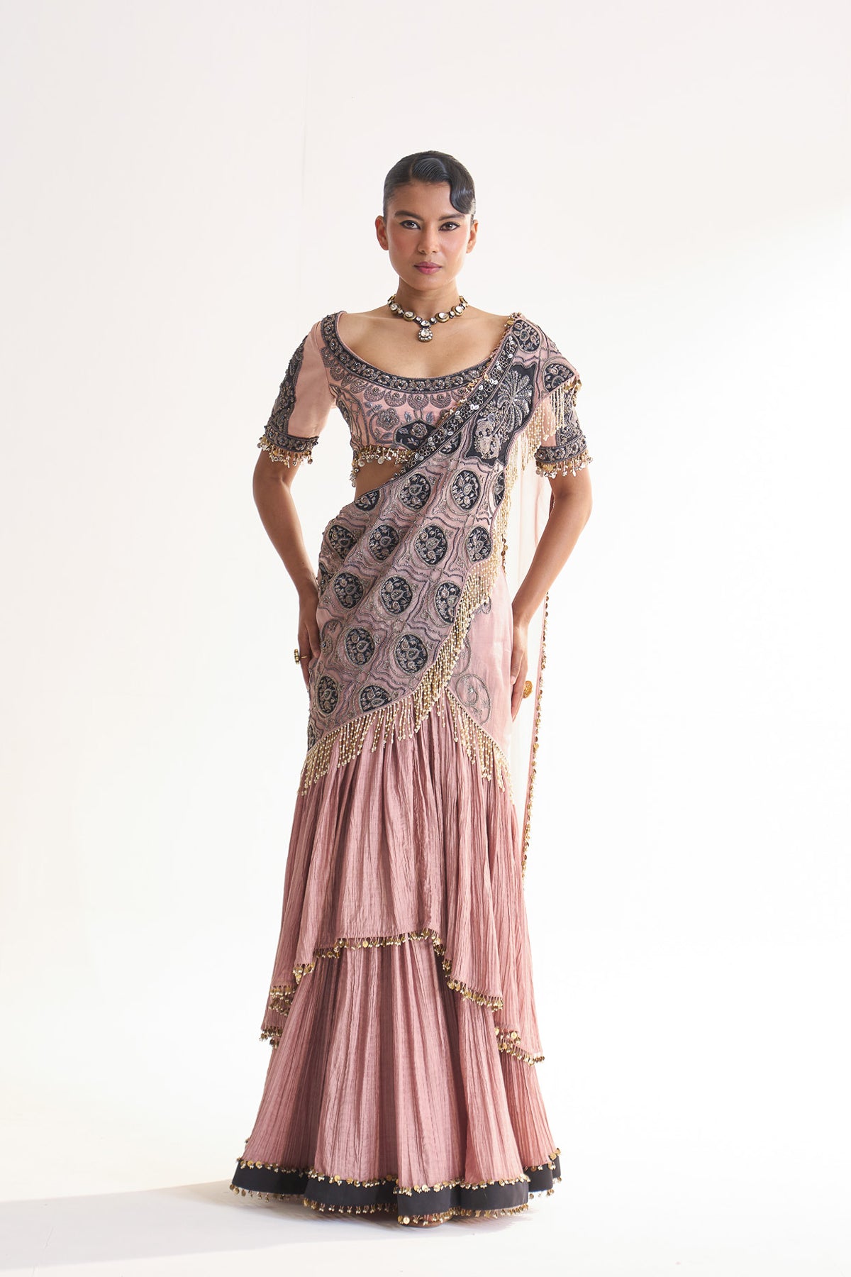 Circular drape saree