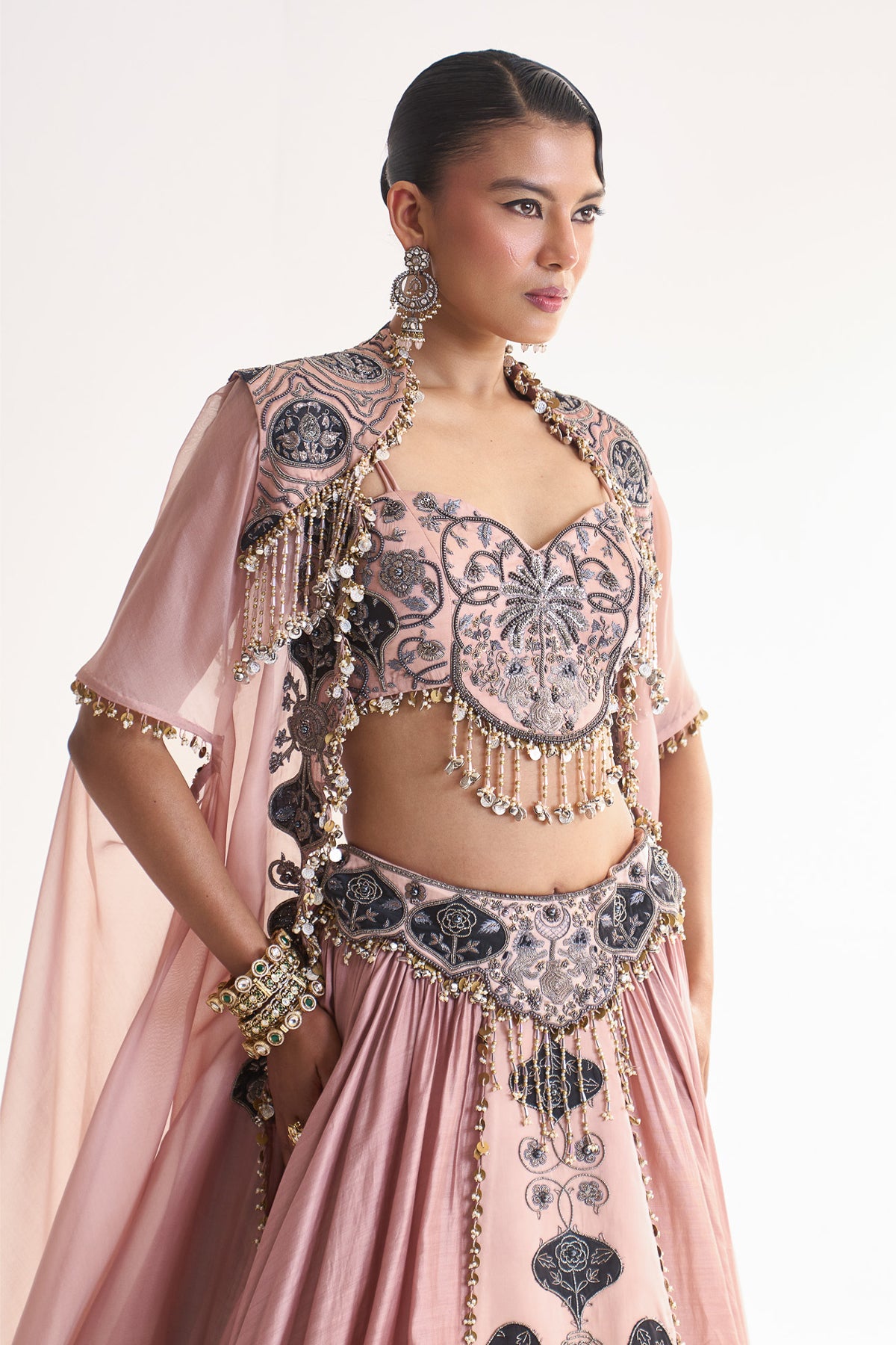 Cape lehenga set