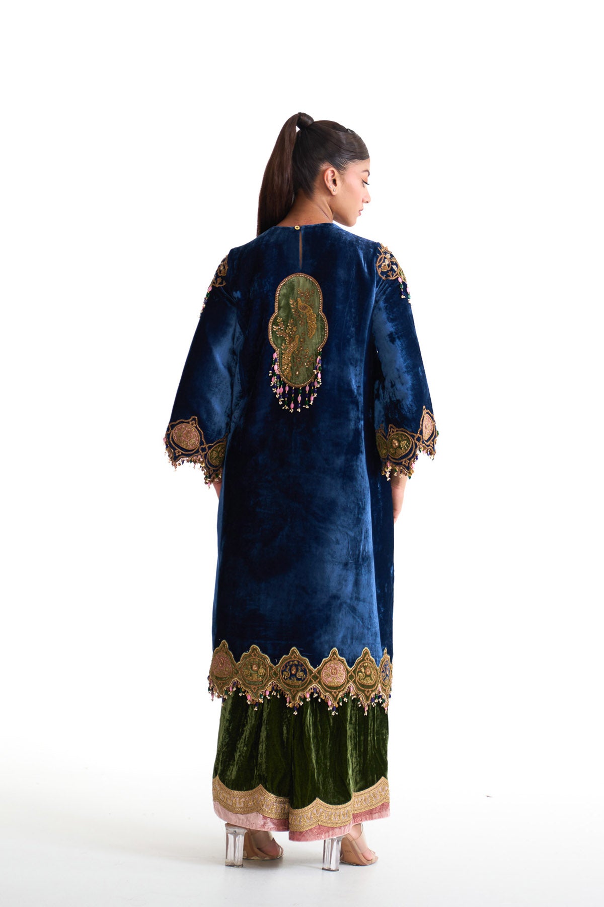 Royal vintage velvet suit set