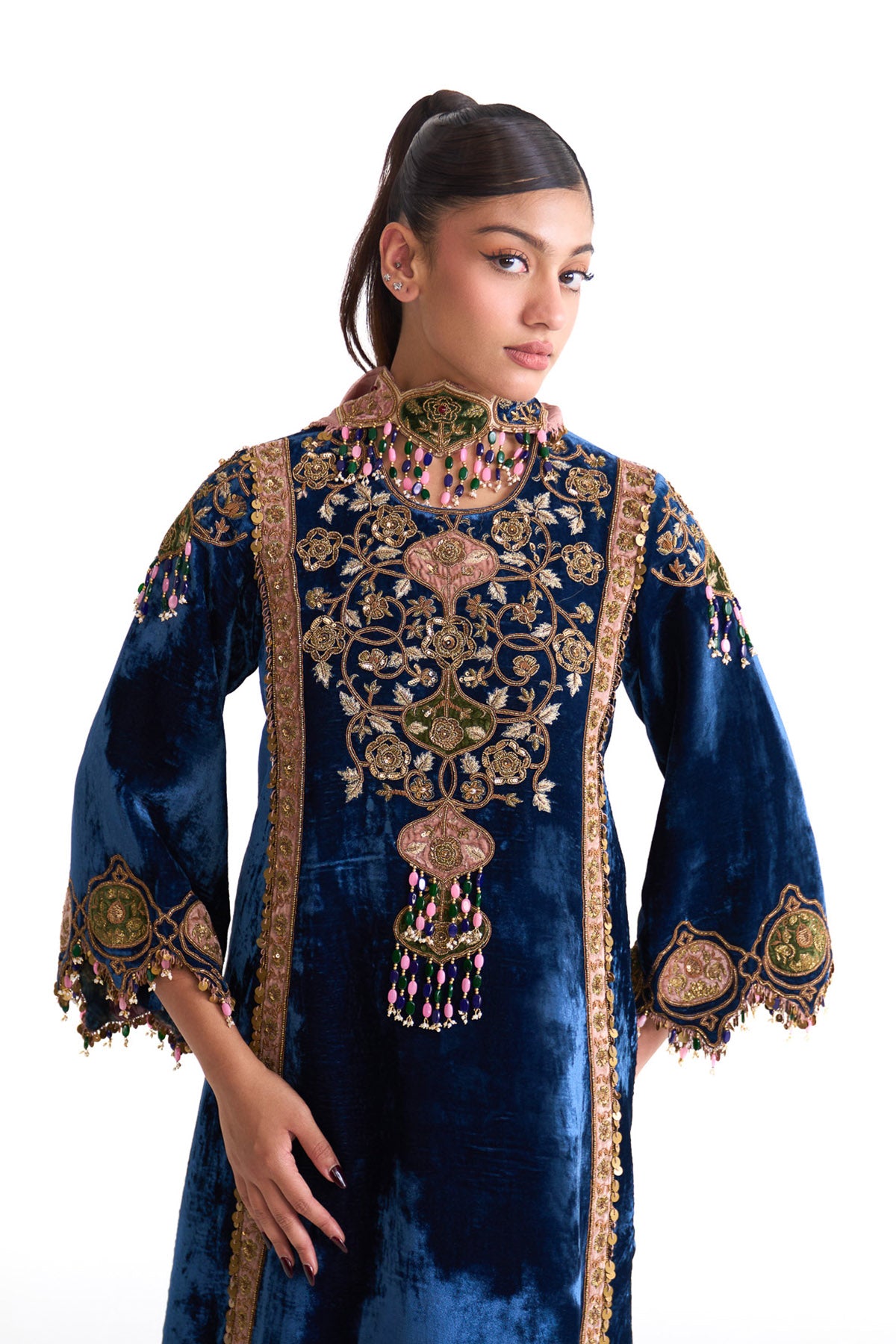 Royal vintage velvet suit set
