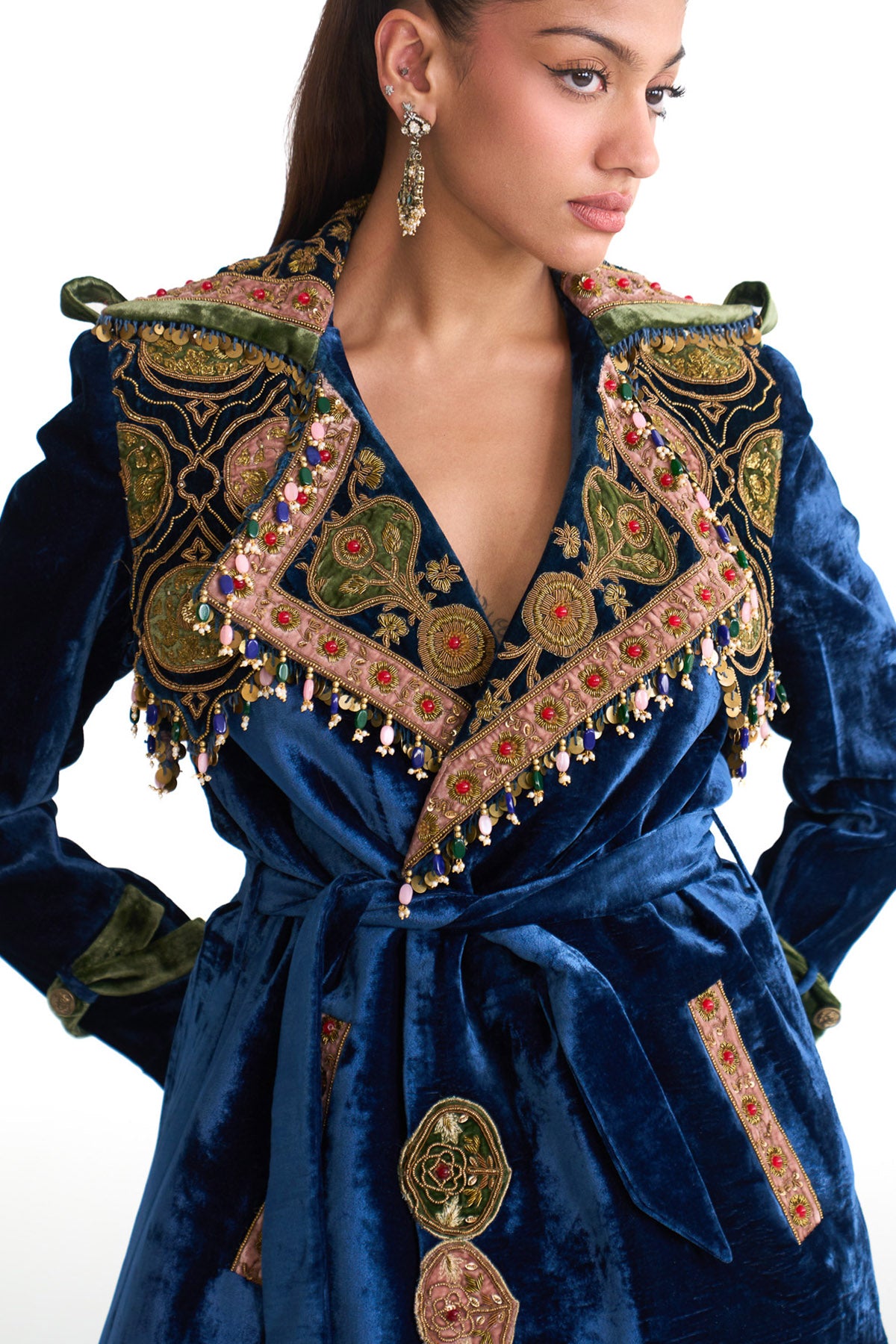 Royal vintage trench coat set