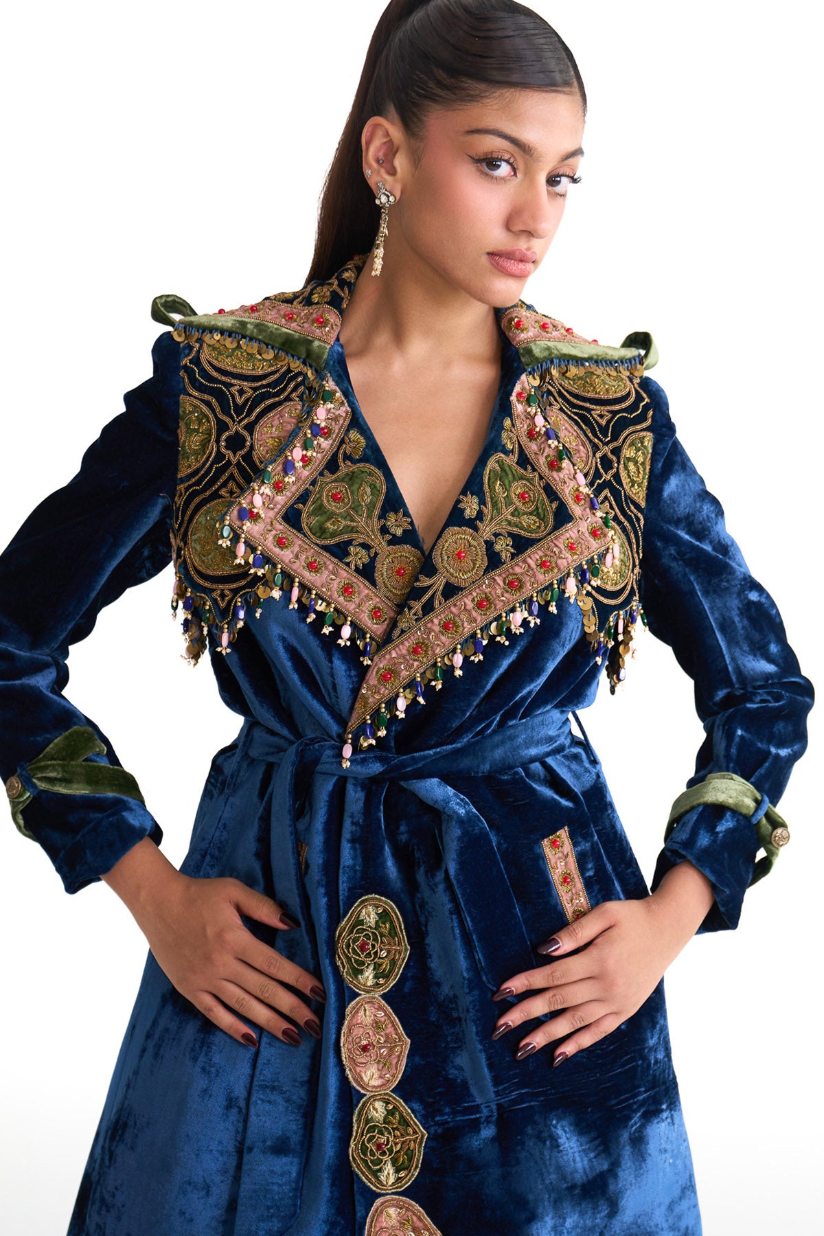 Royal vintage trench coat set