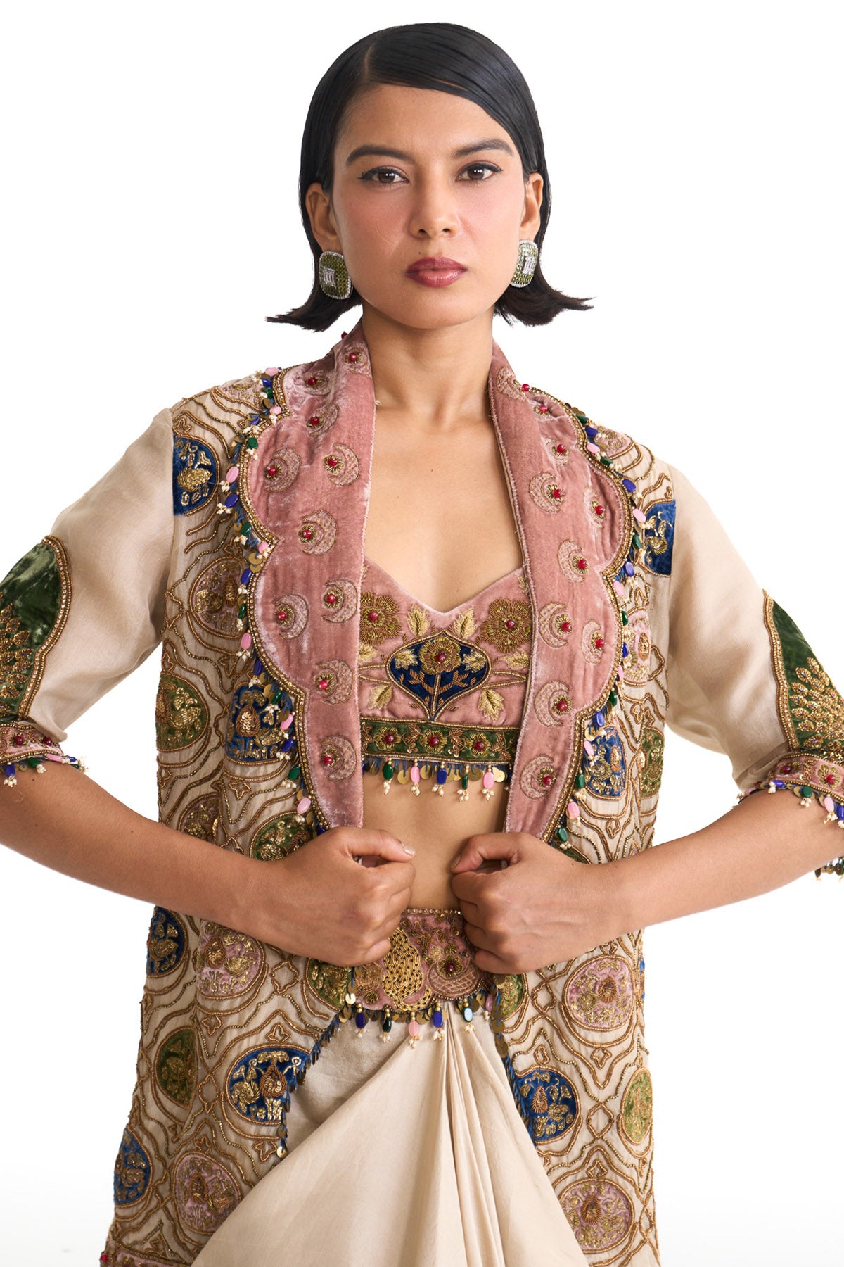 Royal vintage scallop jacket set