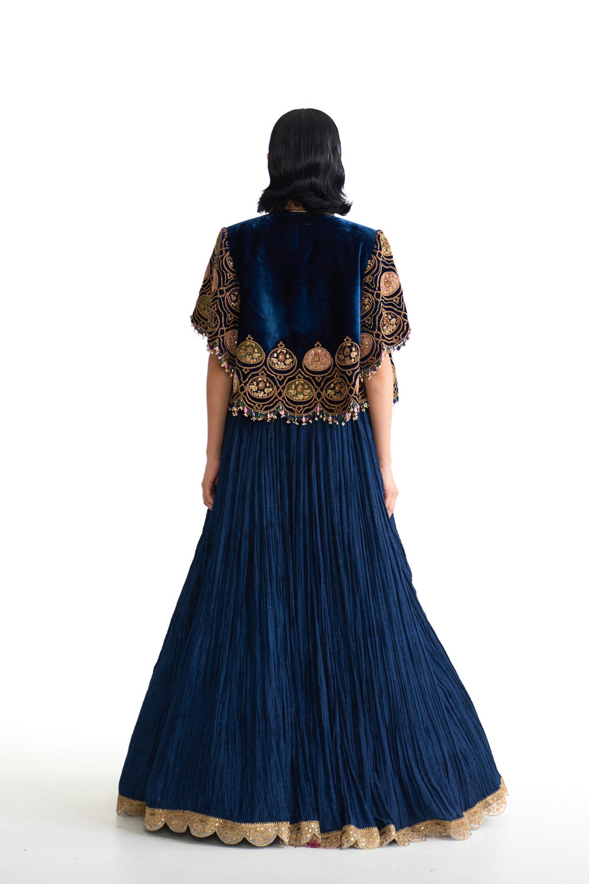 Royal vintage bolero jacket & lehenga set