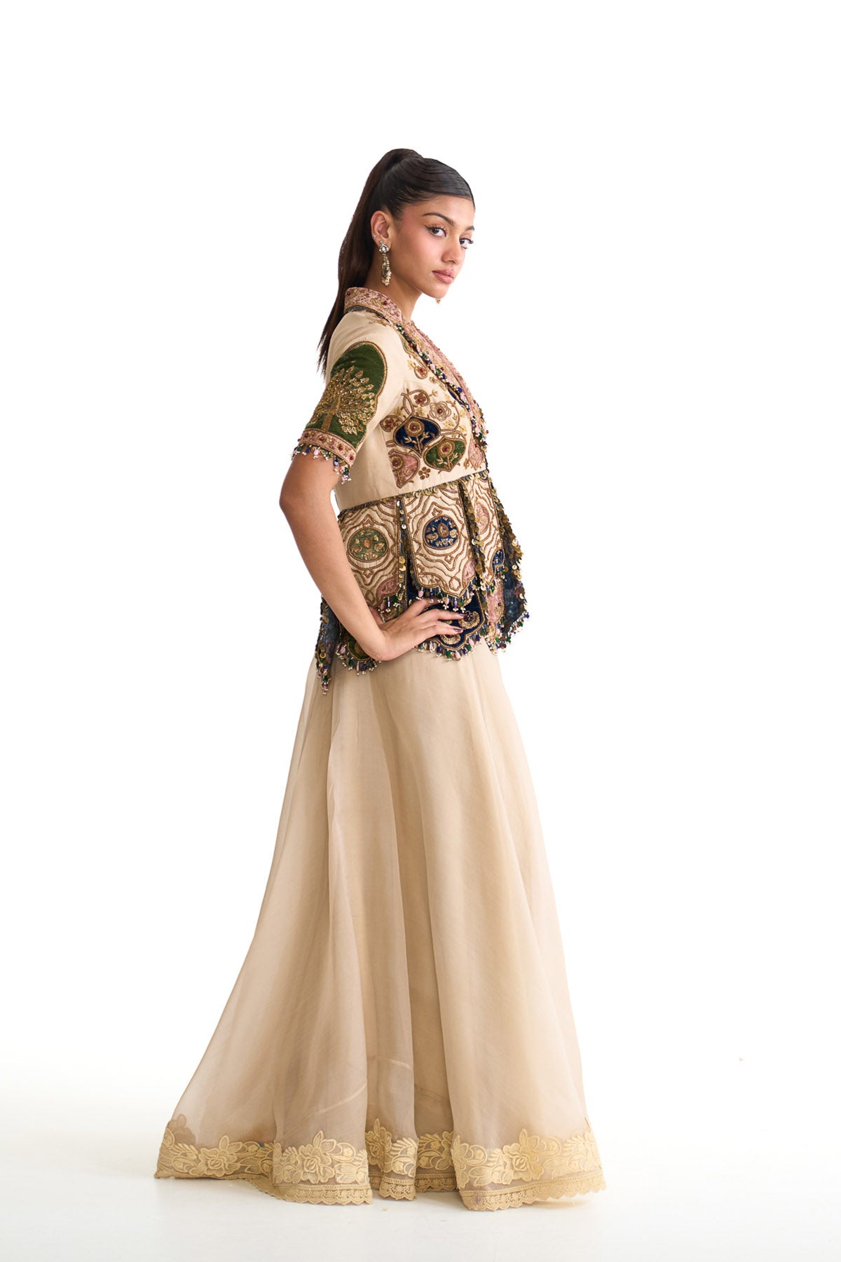Royal vintage peplum set