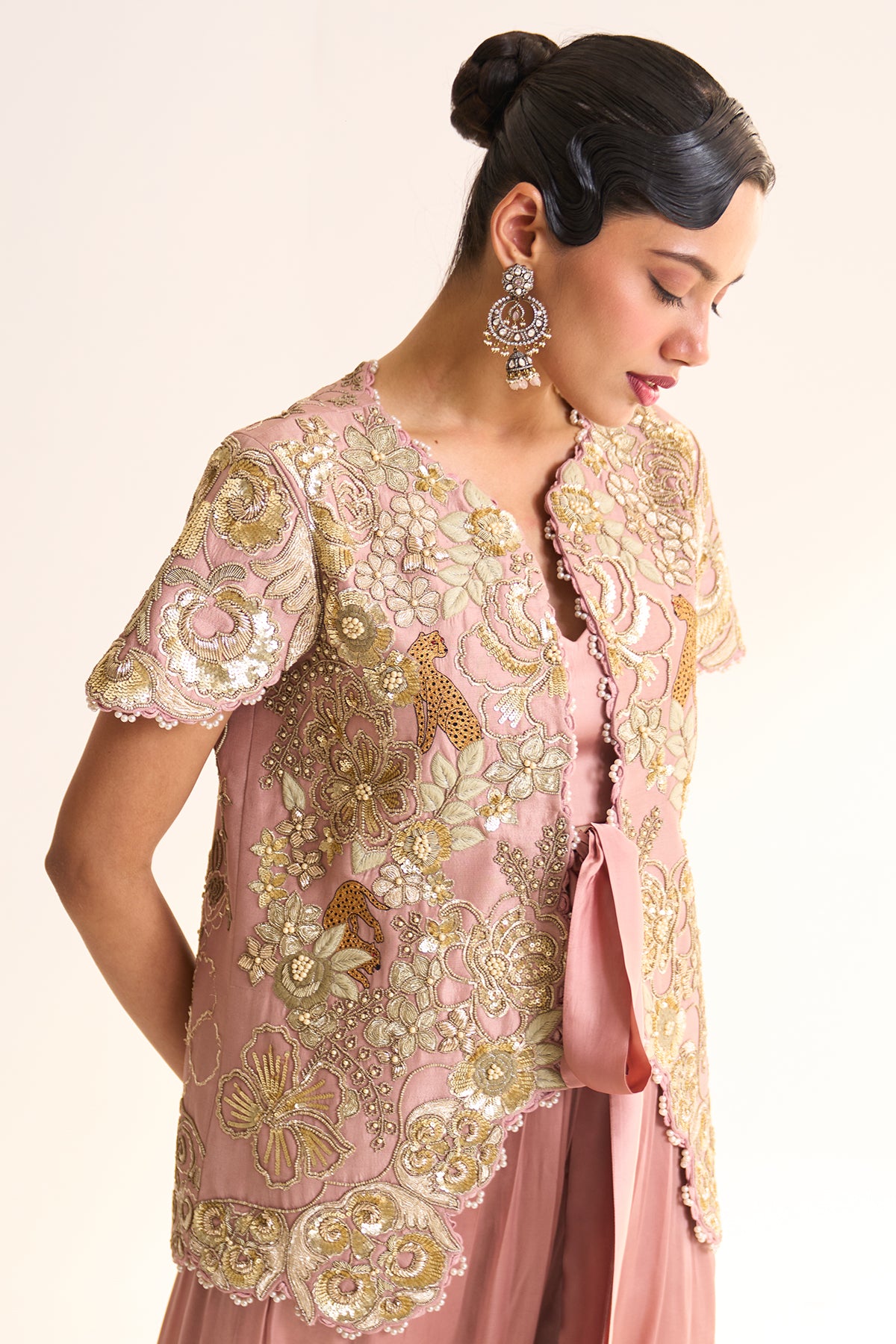 Safari Romance Sherbaag jacket & balloon pant set